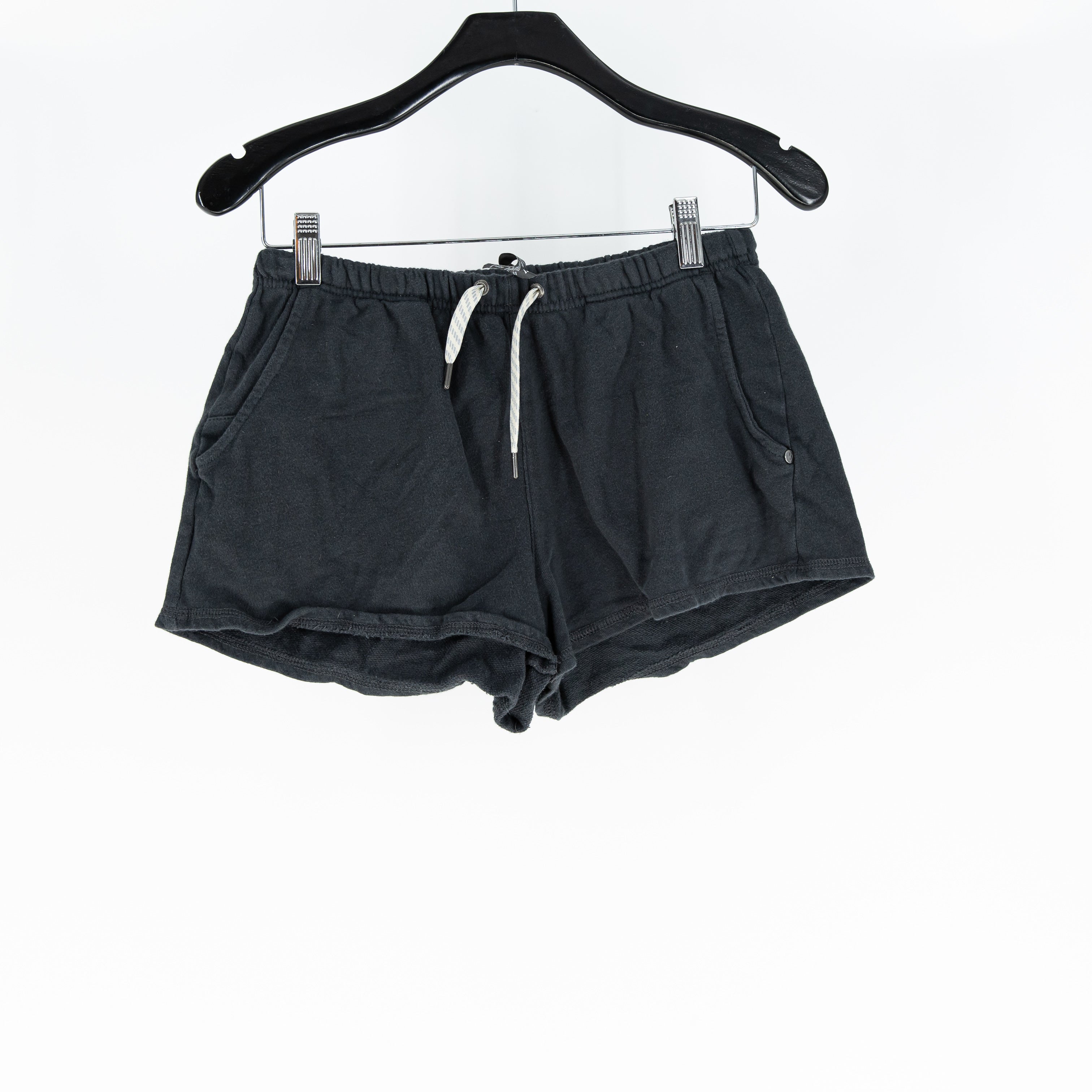 Vuori Women's Sunnyside Pull On Organic Cotton Tie Waist Mini Shorts Blue Small