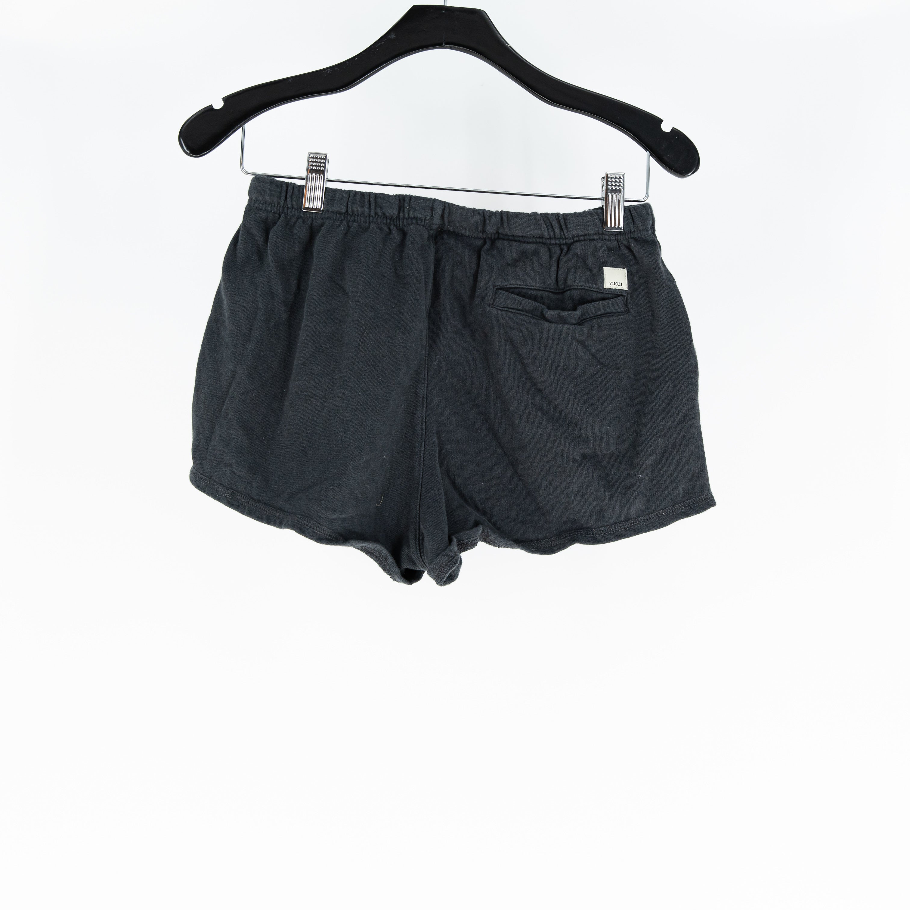 Vuori Women's Sunnyside Pull On Organic Cotton Tie Waist Mini Shorts Blue Small