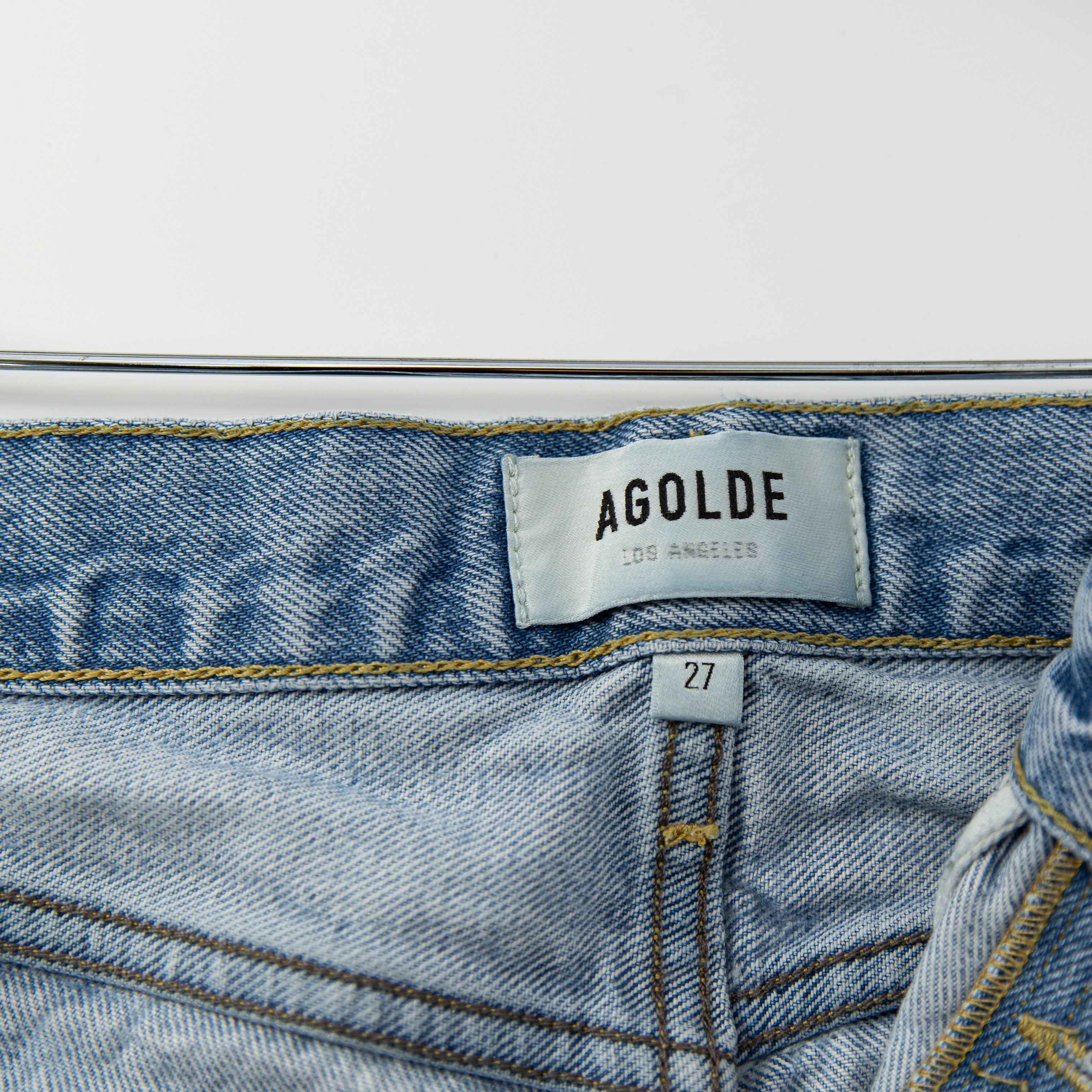 Agolde Denim Women's Parker Vintage Cut Off Mid Rise Mini Jean Shorts 27