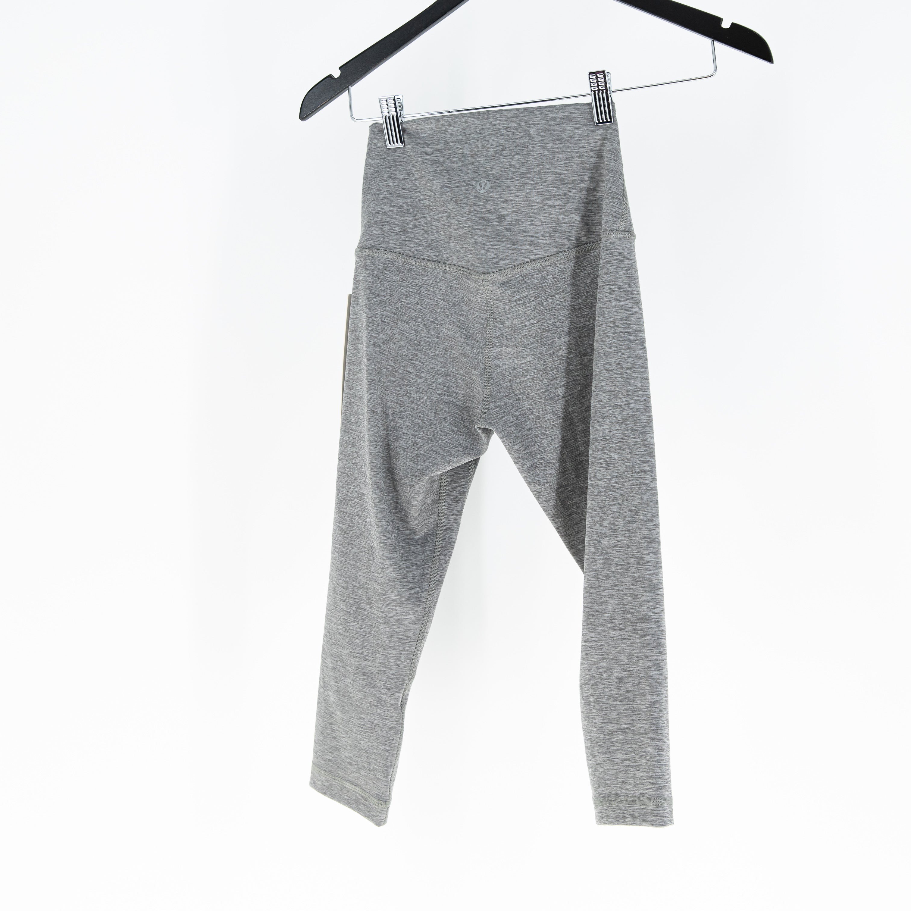 NEW Lululemon Align High Rise Athletic Crop 17" Heathered Core Medium Grey 4