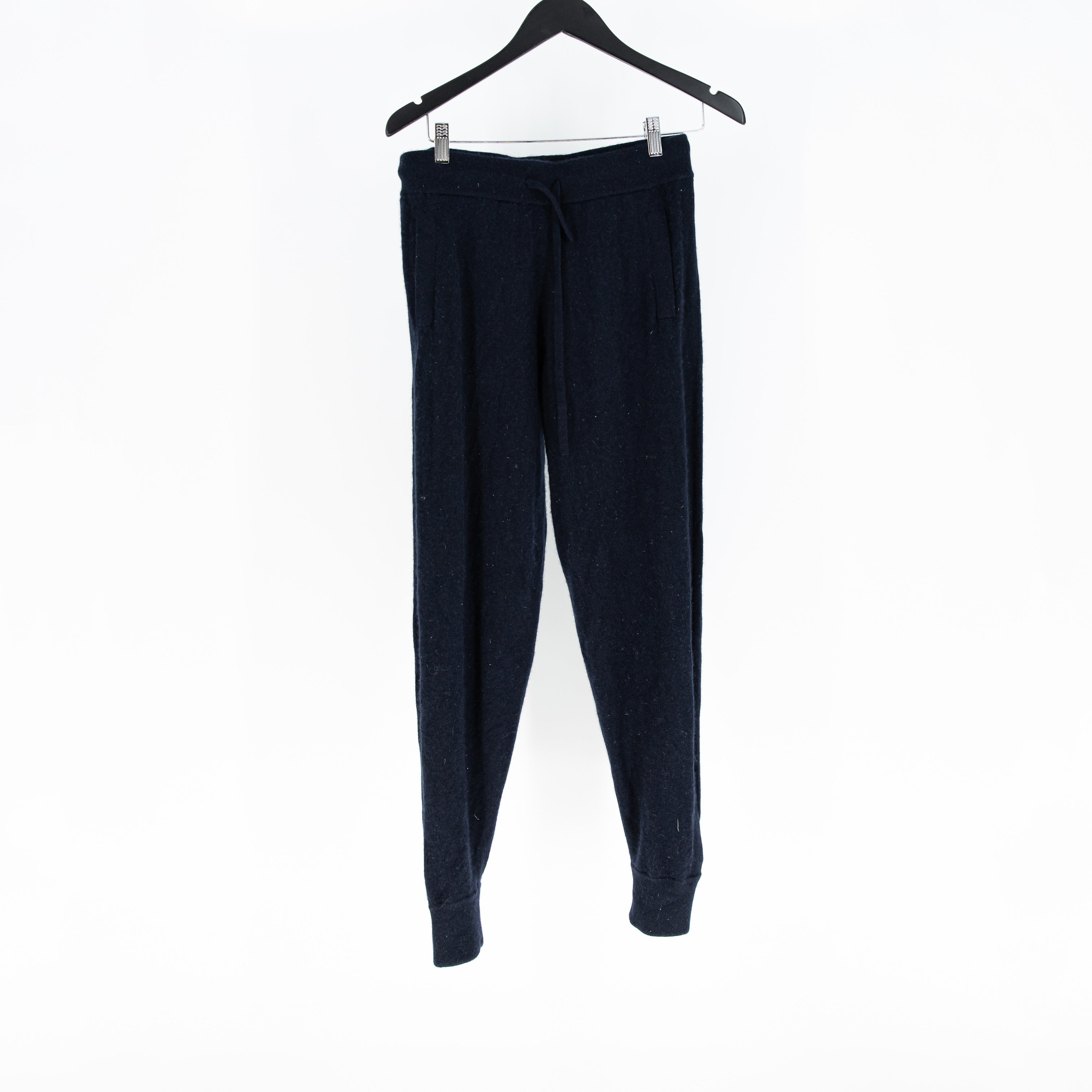 LAUREN Ralph Lauren Washable Cashmere Stretch Knit Ankle Crop Joggers Navy Blue