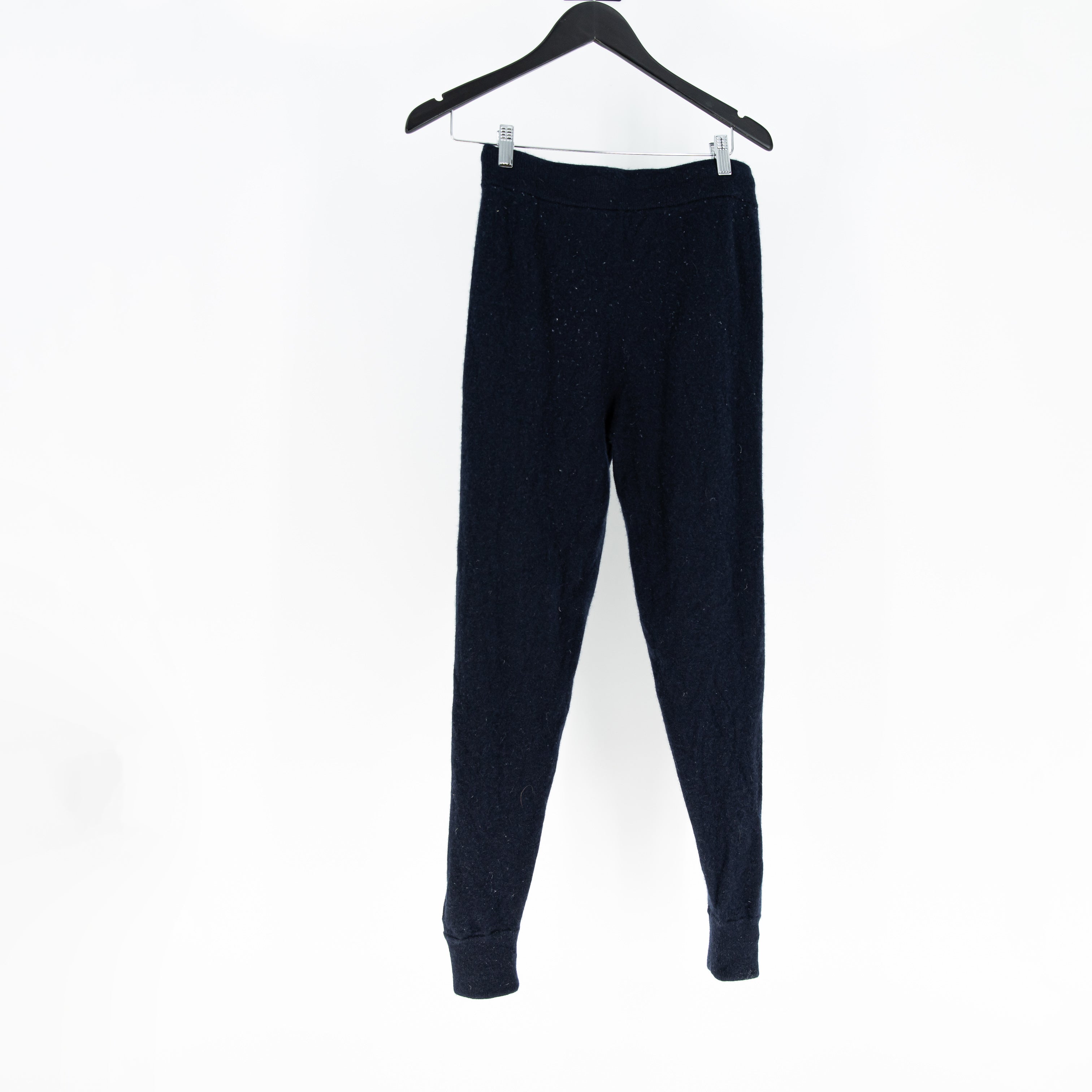 LAUREN Ralph Lauren Washable Cashmere Stretch Knit Ankle Crop Joggers Navy Blue