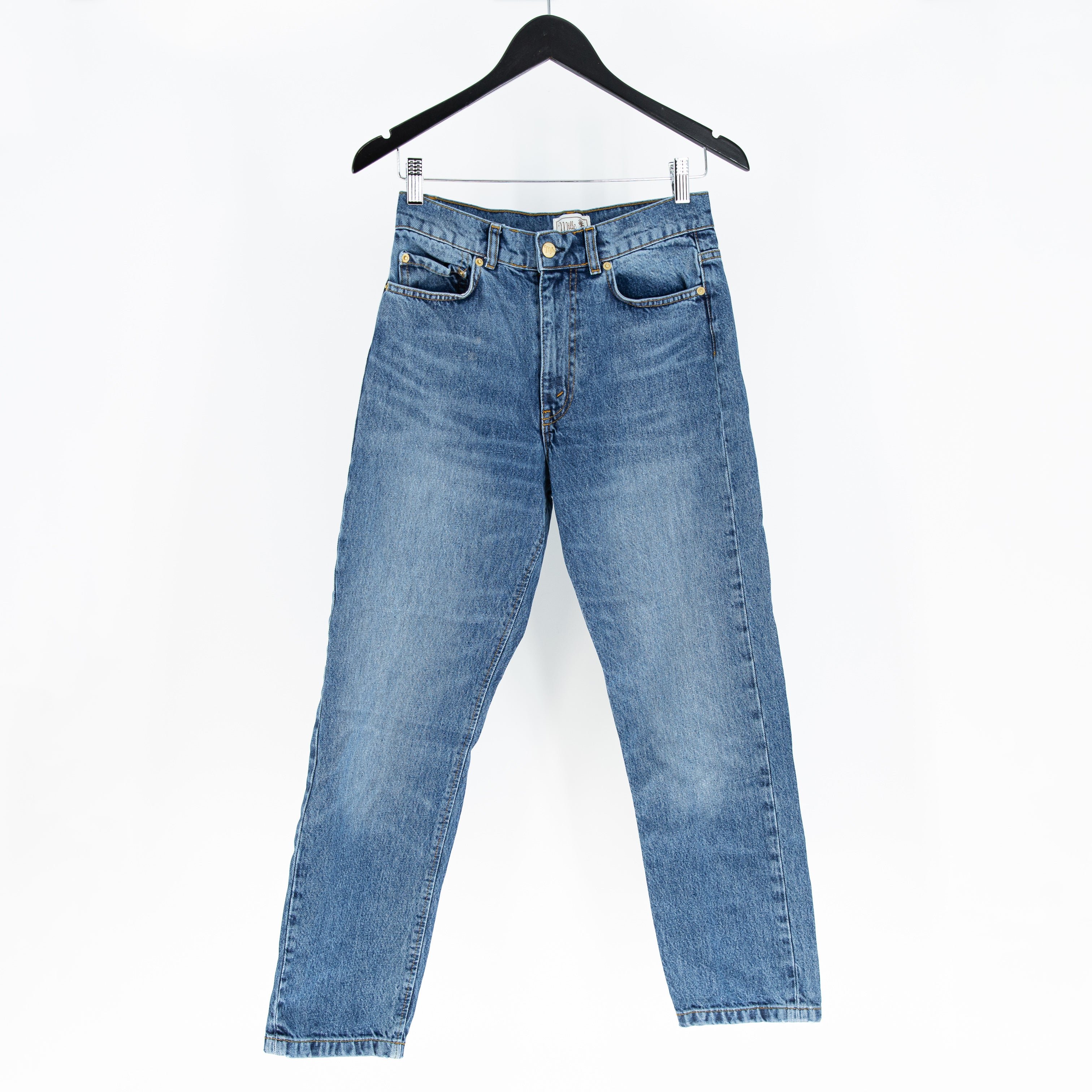 Mille Women's Brooke Mid Rise Slim Fit Cotton Denim Jean Montecito Wash Blue 27