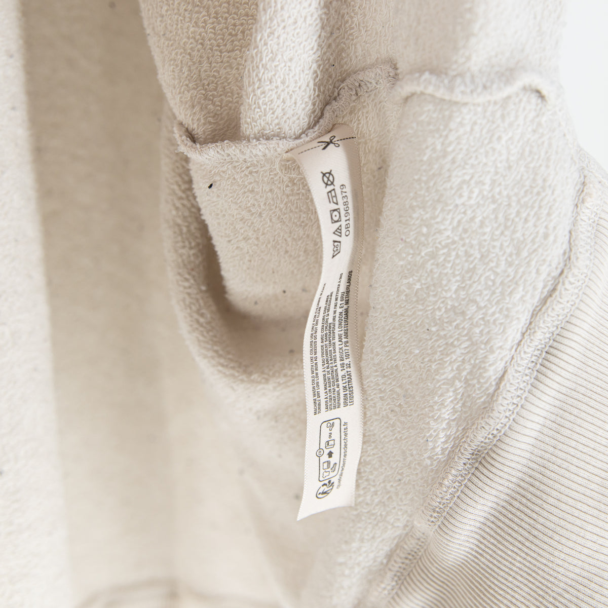Free People One To Beat Cotton Terry Lined Oversized Off Shoulder Sweater Ivory