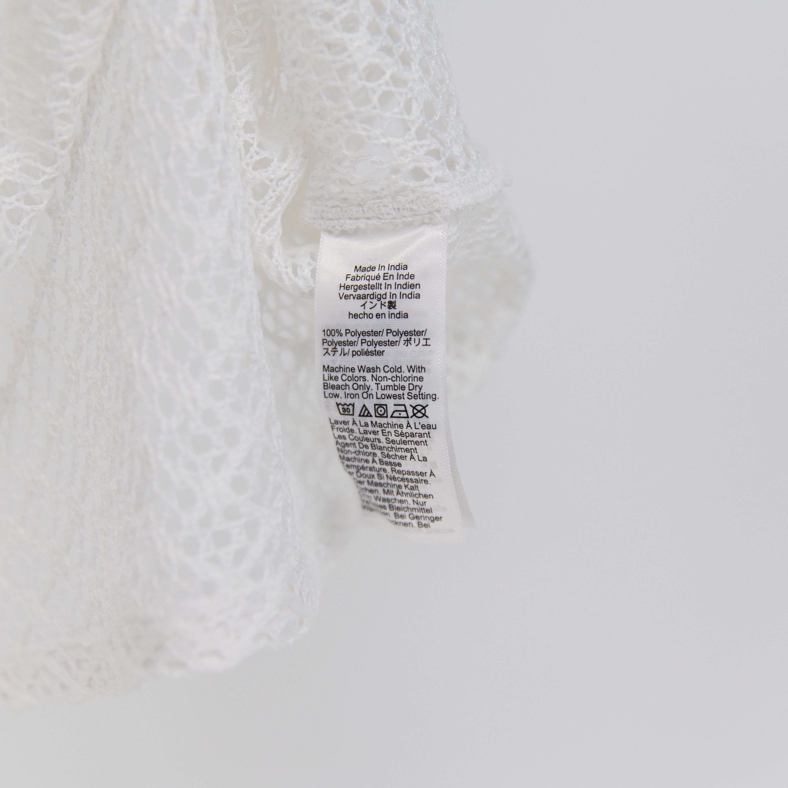NEW J. Crew Crochet Knit Semi Sheer Scoop Neck Sleeveless Tank Top White Large