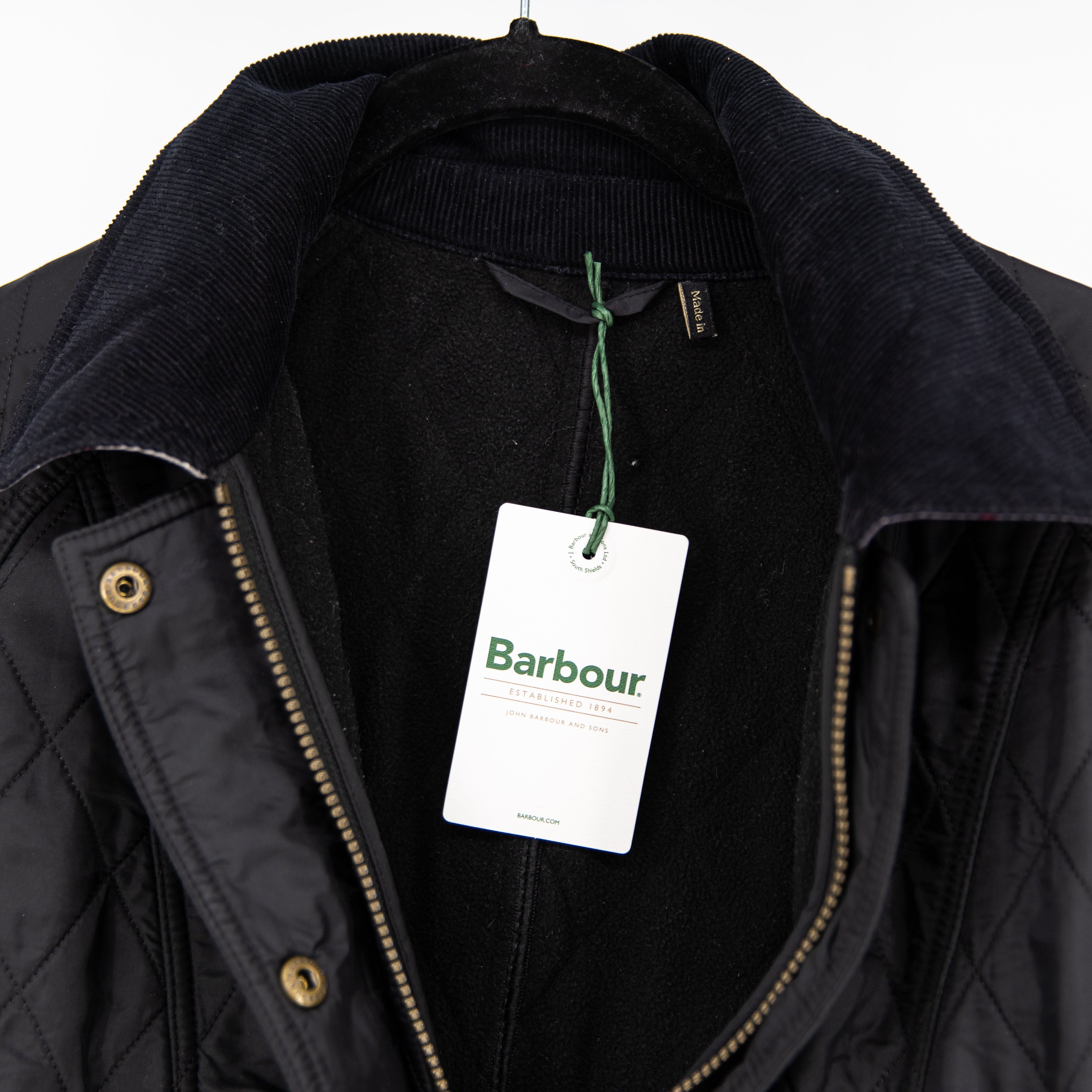 NEW Barbour Women's Beadnell Polar Quilt Fleece Lined Full Zp Jacket Black 10