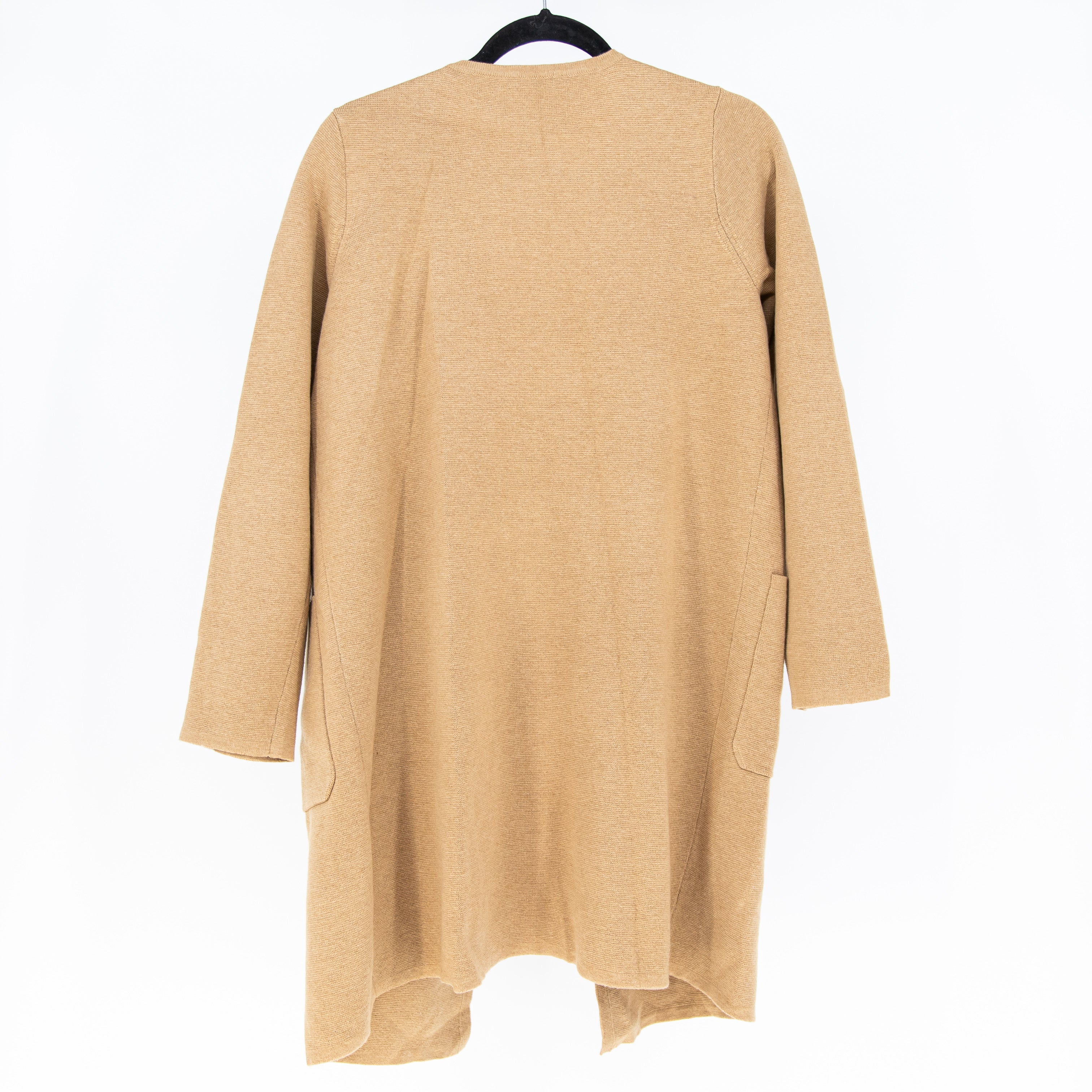 J. Crew Women's Juliette Collarless Cotton Wool Sweater Blazer Cardigan Camel S