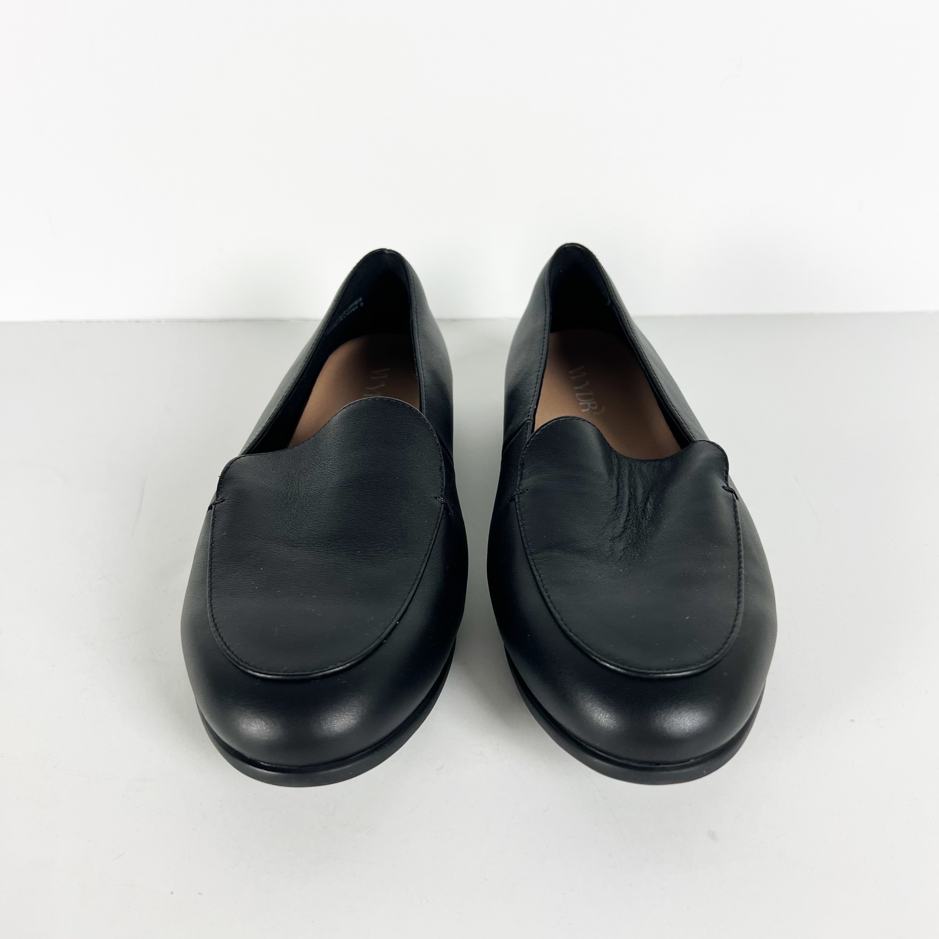 NEW WYDR Studios Women's Blake Genuine Leather Slip On Loafers Shoes Black 8