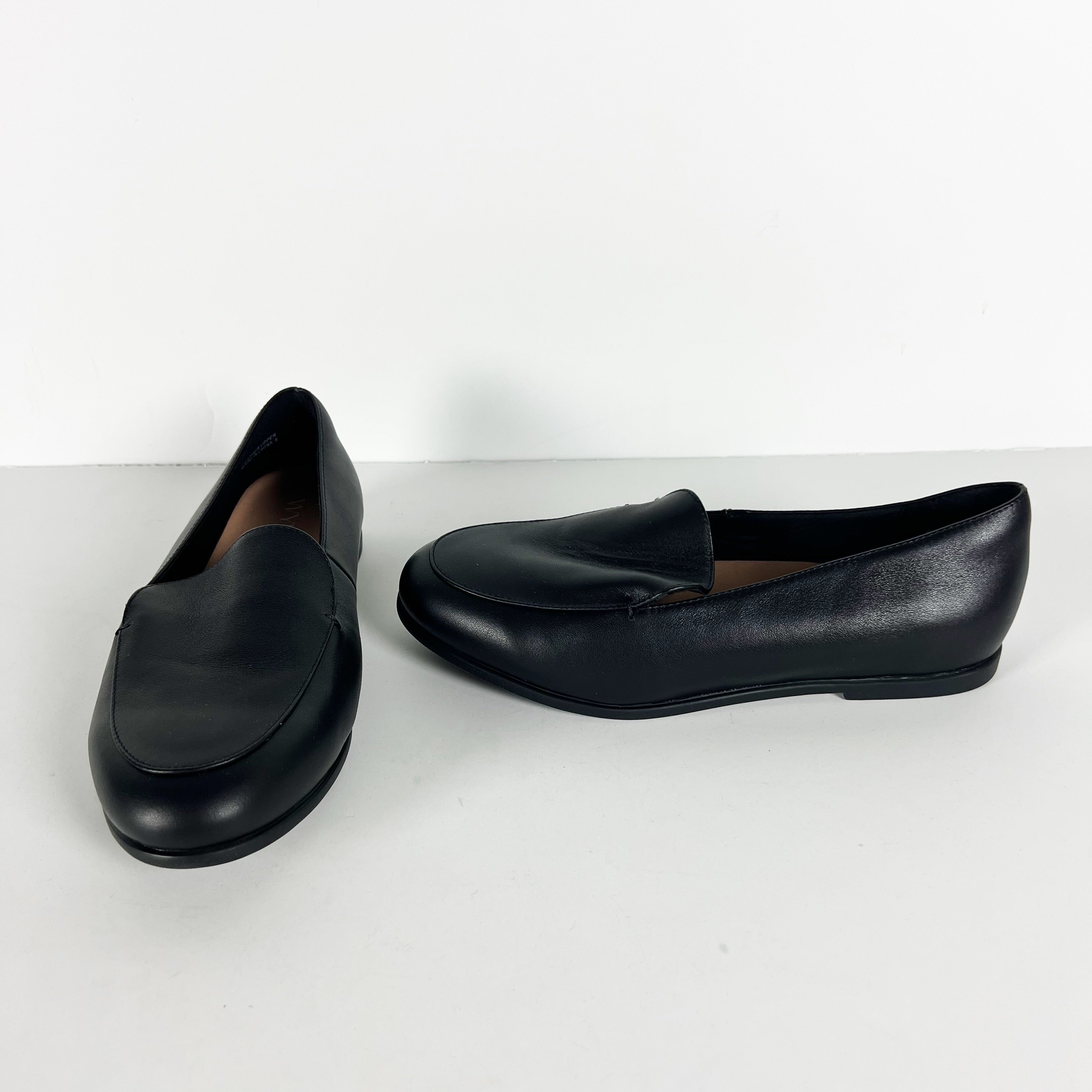 NEW WYDR Studios Women's Blake Genuine Leather Slip On Loafers Shoes Black 8