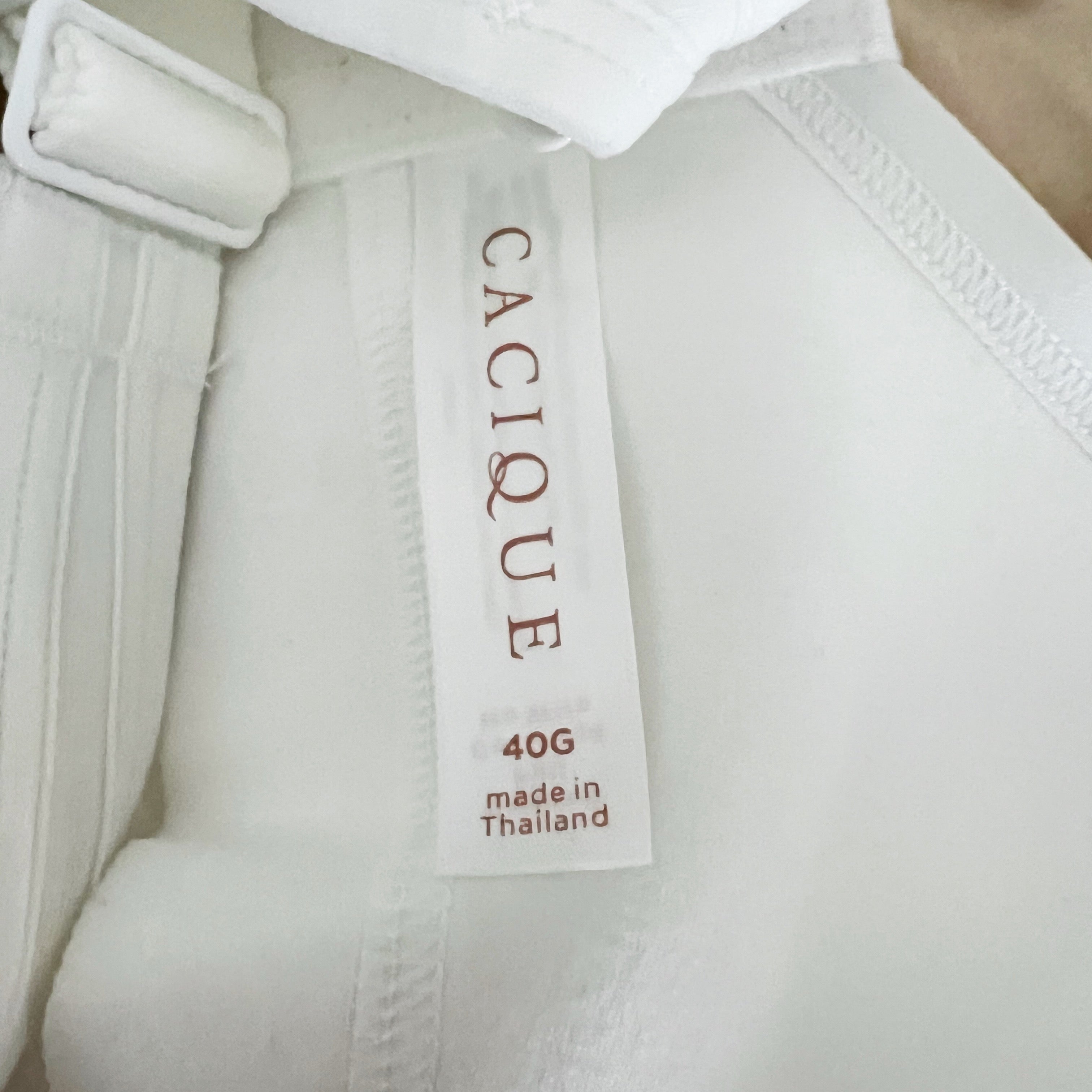 NEW Cacique Cotton Unlined No Wire Supportive Bra Plus Size White 40G