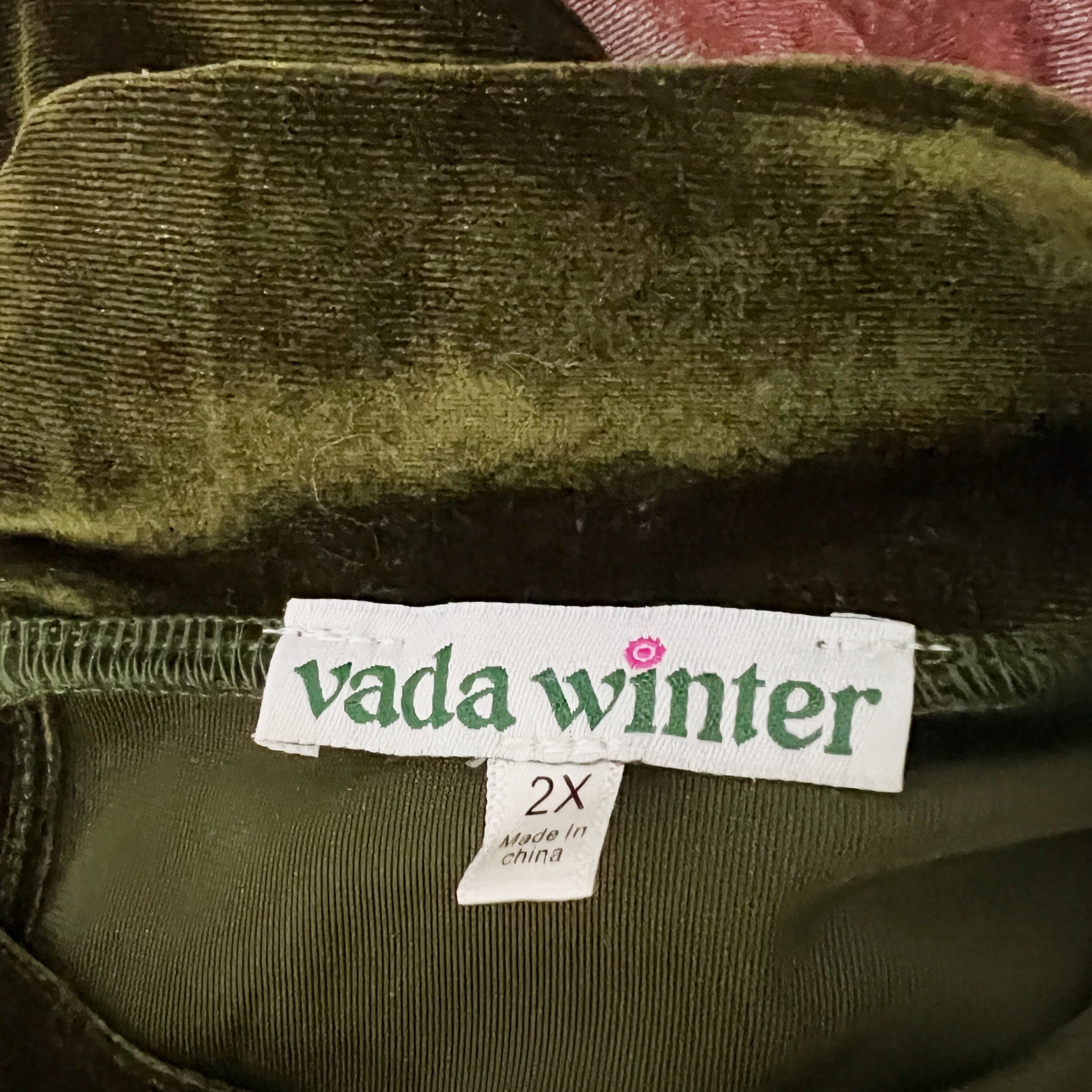 Vada Winter Rainbow Tiered Colorblock Multi Velvet Velour Maxi Dress 2X