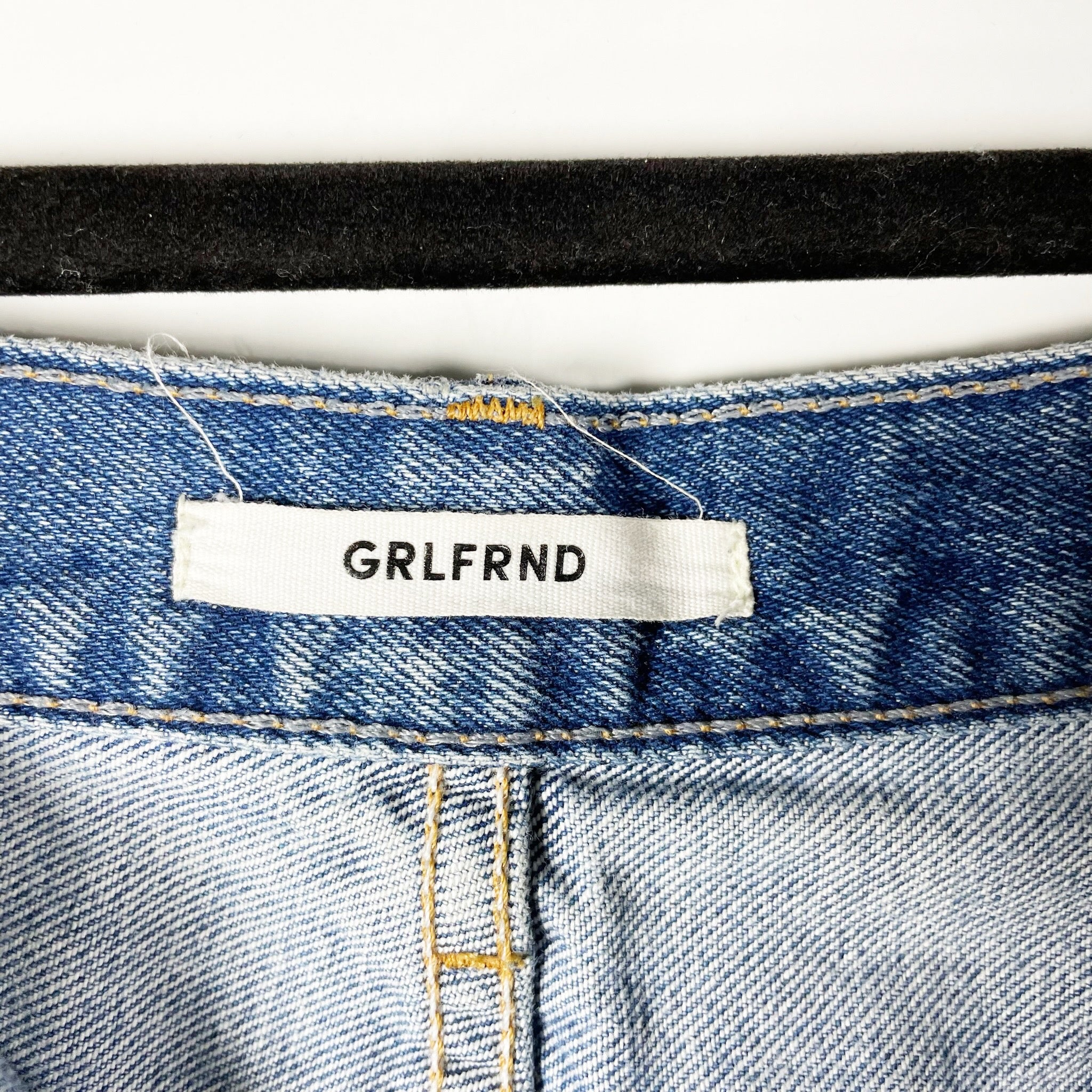 GRLFRND Karolina Cotton Ripped Distressed Straight Leg Jeans A Little More Love