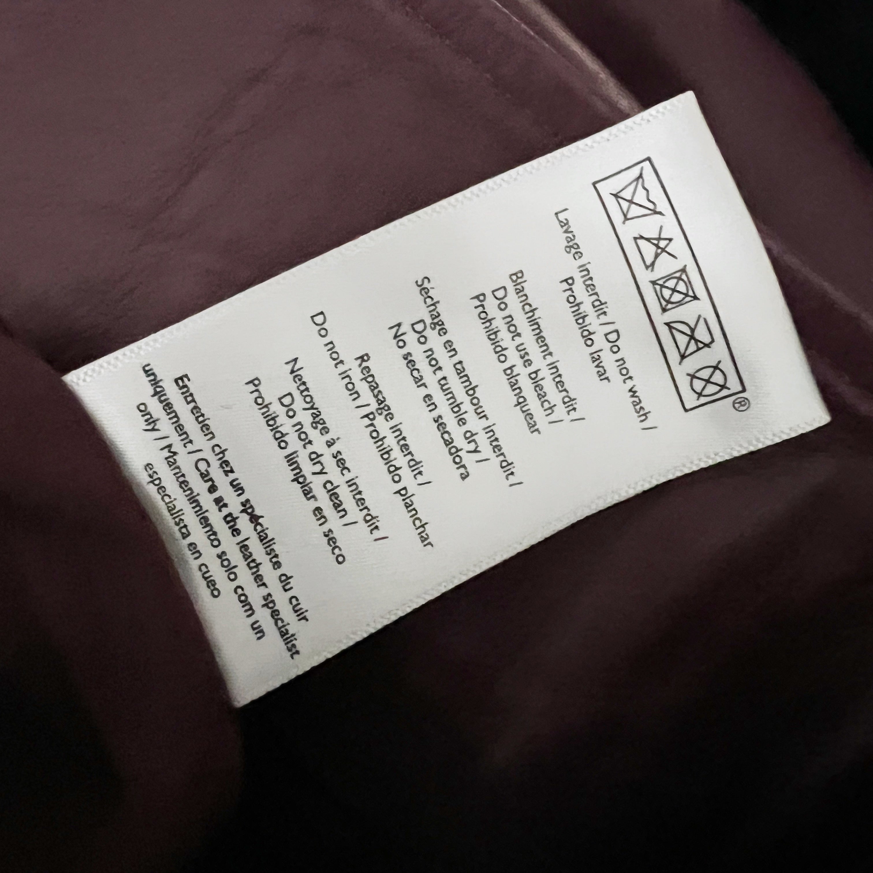 NEW Sezane Neli Genuine Leather Mini A Line Skirt Bordeaux 4