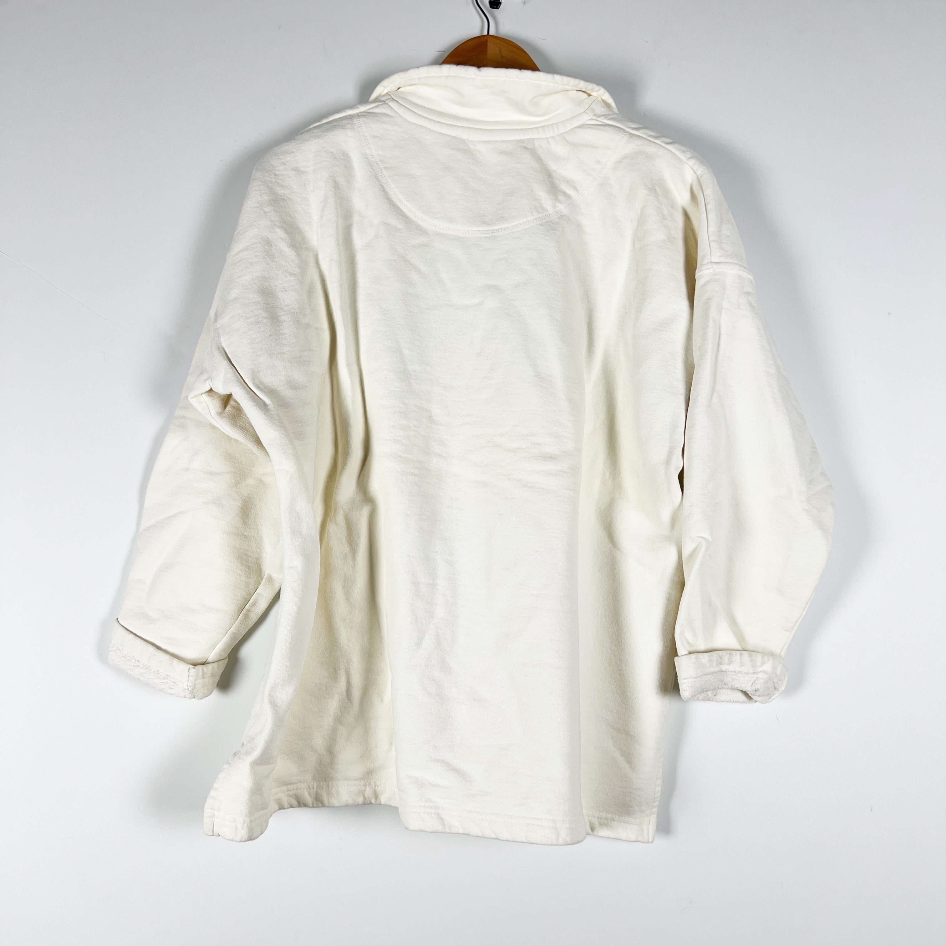 Sloppy Joe By Jackie Harris Organic Cotton Collared V Neck Pullover Sweater 1