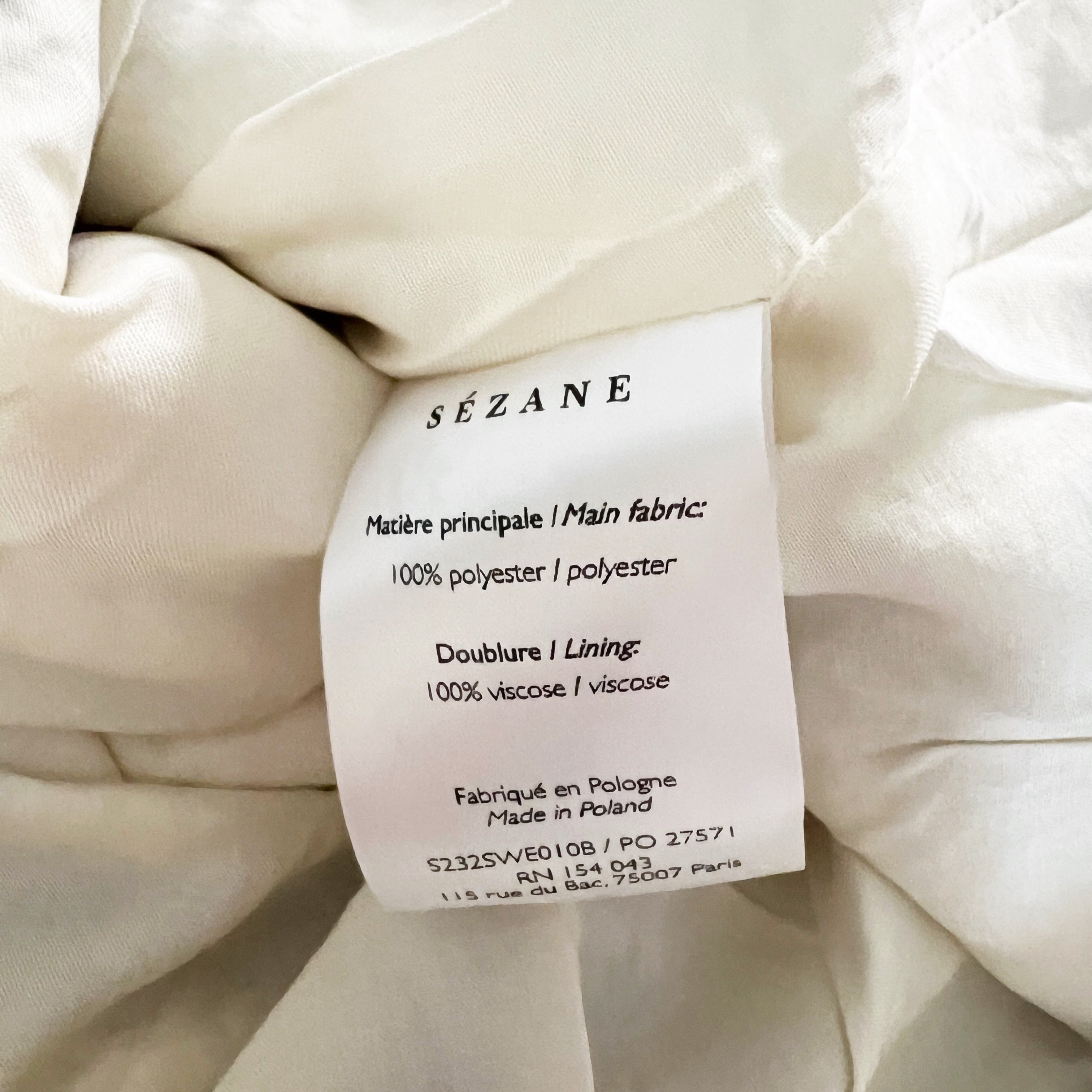 NEW Sezane Harlem Fuzzy Textured Crew Neck Sweat Shirt Pullover Sweater Bleu 6