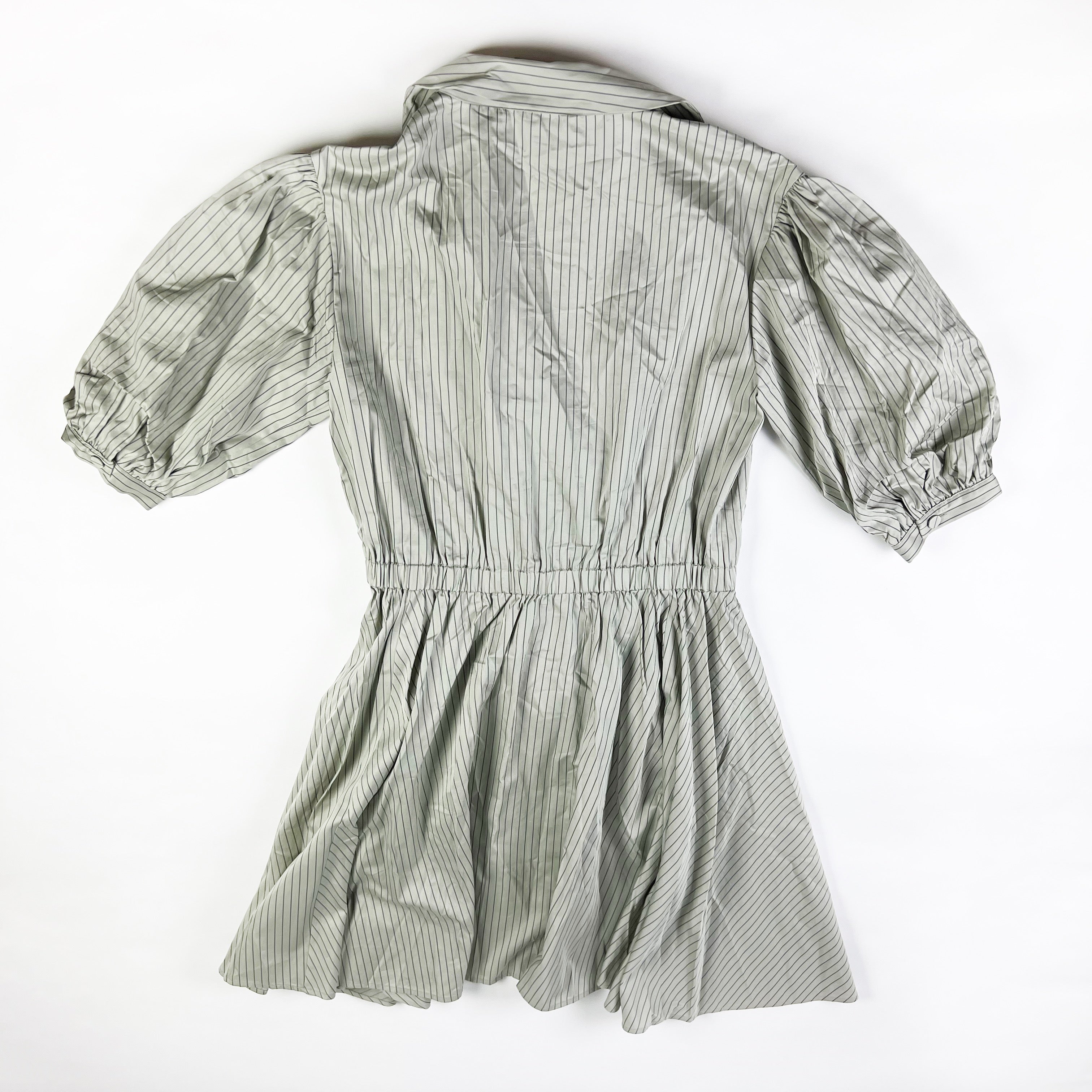 NEW Club Monaco Collar A Line V Neck Faux Wrap Robe Stretch Waist Mini Dress 8