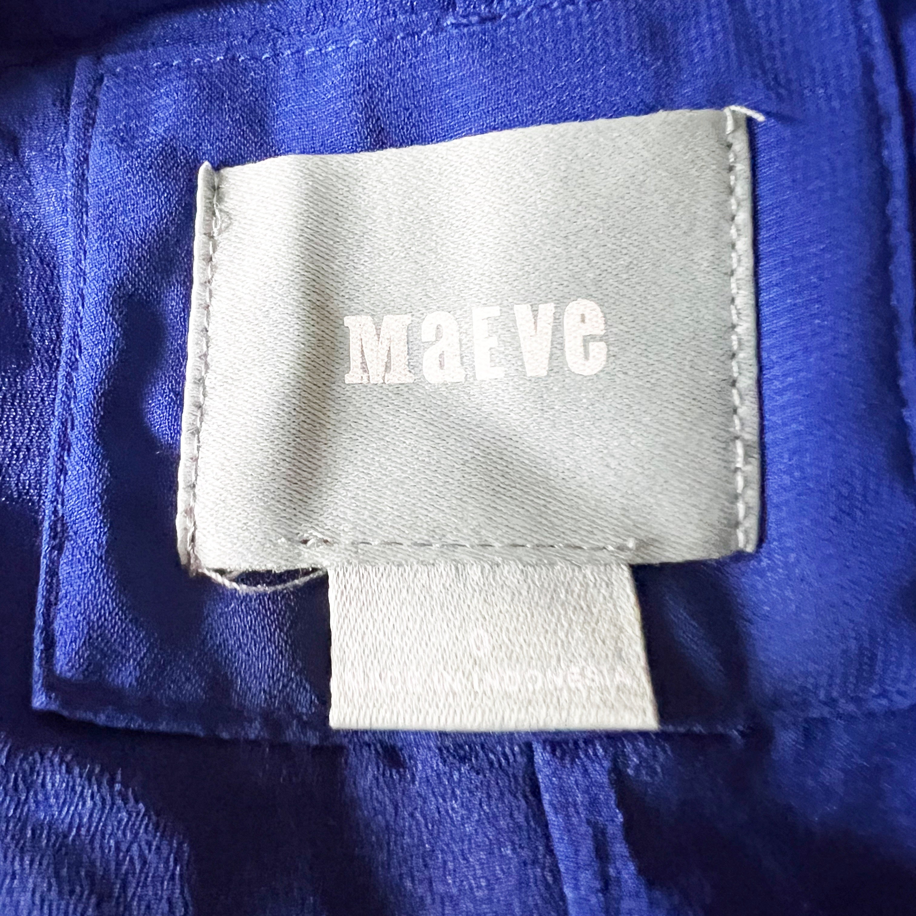 Maeve Anthropologie Averie Textured Ikat Print Sleeveless Fit Flare Midi Dress 0