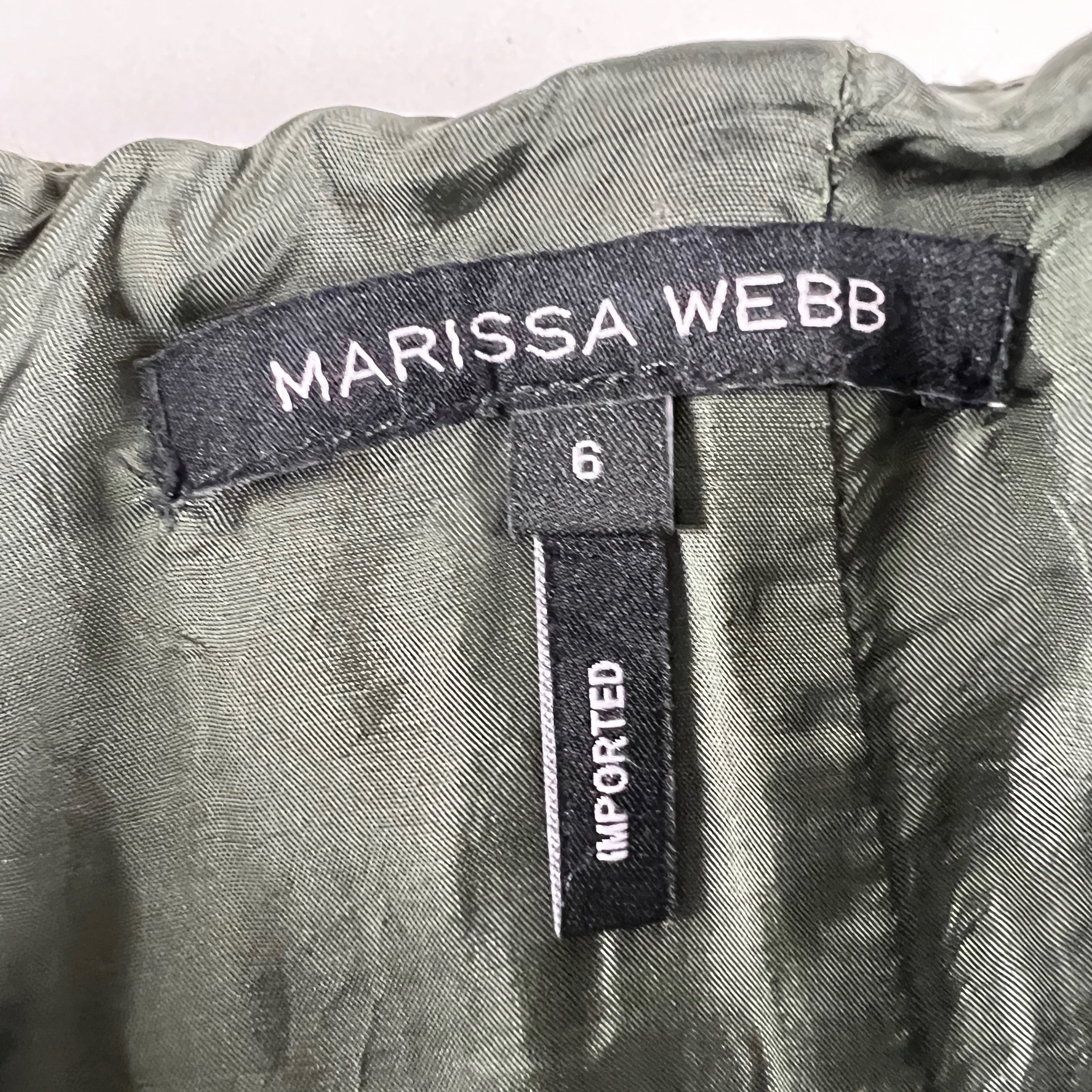Marissa Webb Hewitt Cotton High Rise Ankle Crop Lace Up Detail Trouser Pants 6