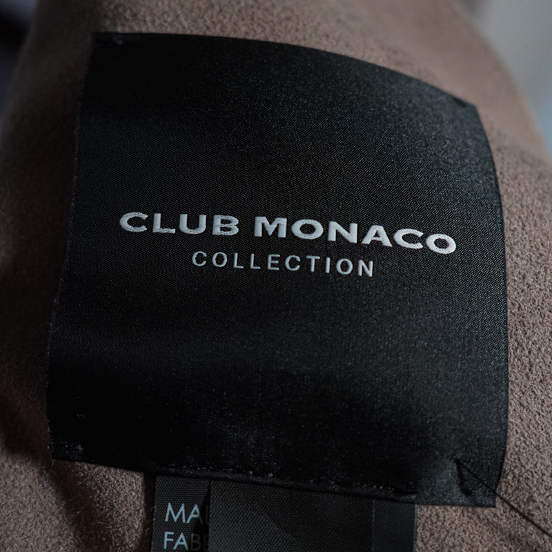 NEW Club Monaco Kamile Genuine Dyed Lamb Shearling Suede Manteaux Jacket Topaz L