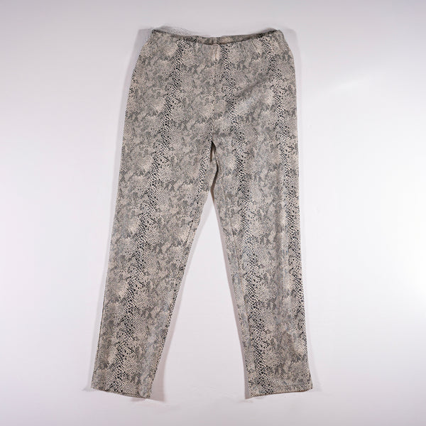 NEW Skies Are Blue Snake Python Animal Print Pattern Microfiber Crop Pants M