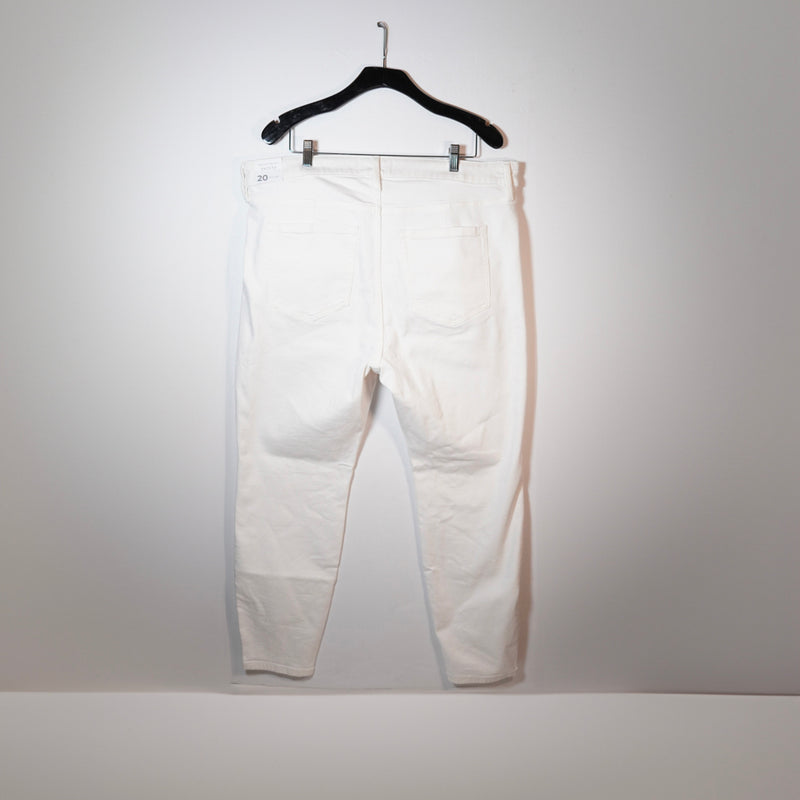 NEW Lane Bryant Signature Fit Skinny Mid Rise Cotton Stretch White Denim Jeans