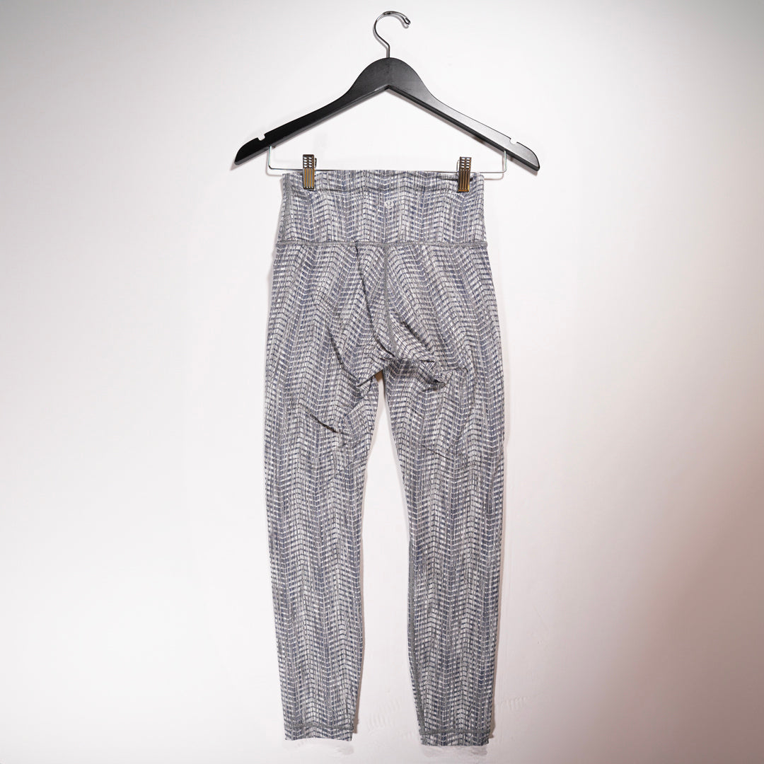 Lululemon Wunder Under Hi-Rise Tight Luon Arrow Jacquard Battleship Silver Spoon