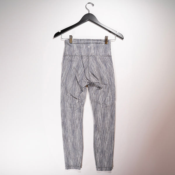 Lululemon Wunder Under Hi-Rise Tight Luon Arrow Jacquard Battleship Silver Spoon