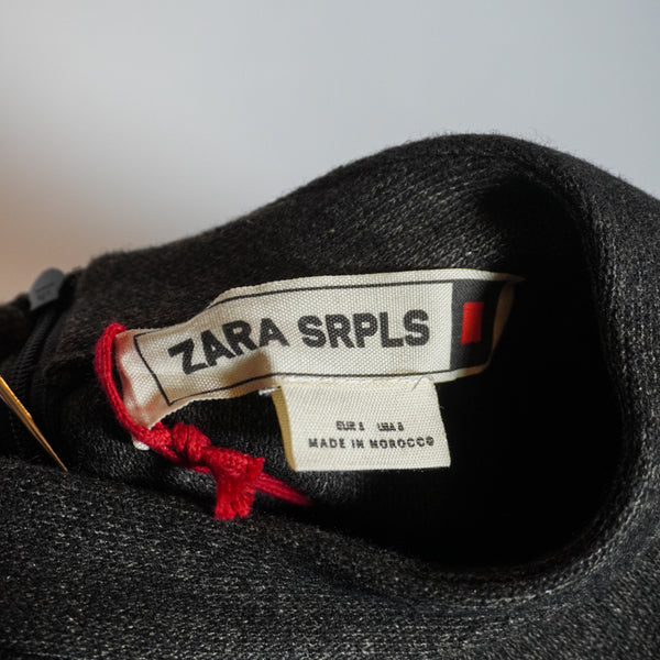 NEW Zara SRPLS Women's Wool Blend Structured Shoulder Pad Mini Utility Dress S