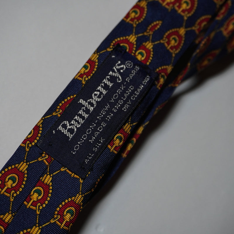 Burberry London Men's 100% Silk Satin Micro Print Pattern Dress Tie