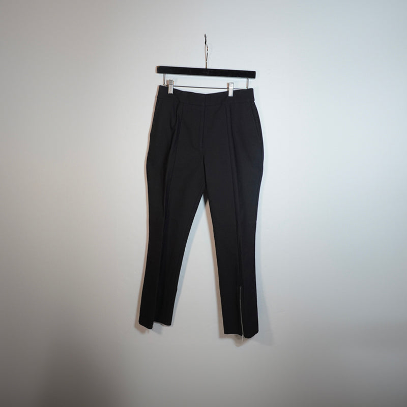 NEW Derek Lam 10 Crosby Van Zip Cuff Cropped Ponte Stretch Black Pants 4