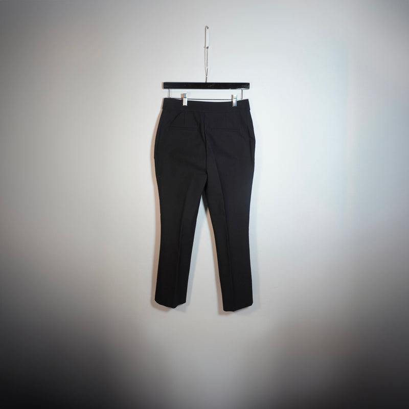 NEW Derek Lam 10 Crosby Van Zip Cuff Cropped Ponte Stretch Black Pants 4