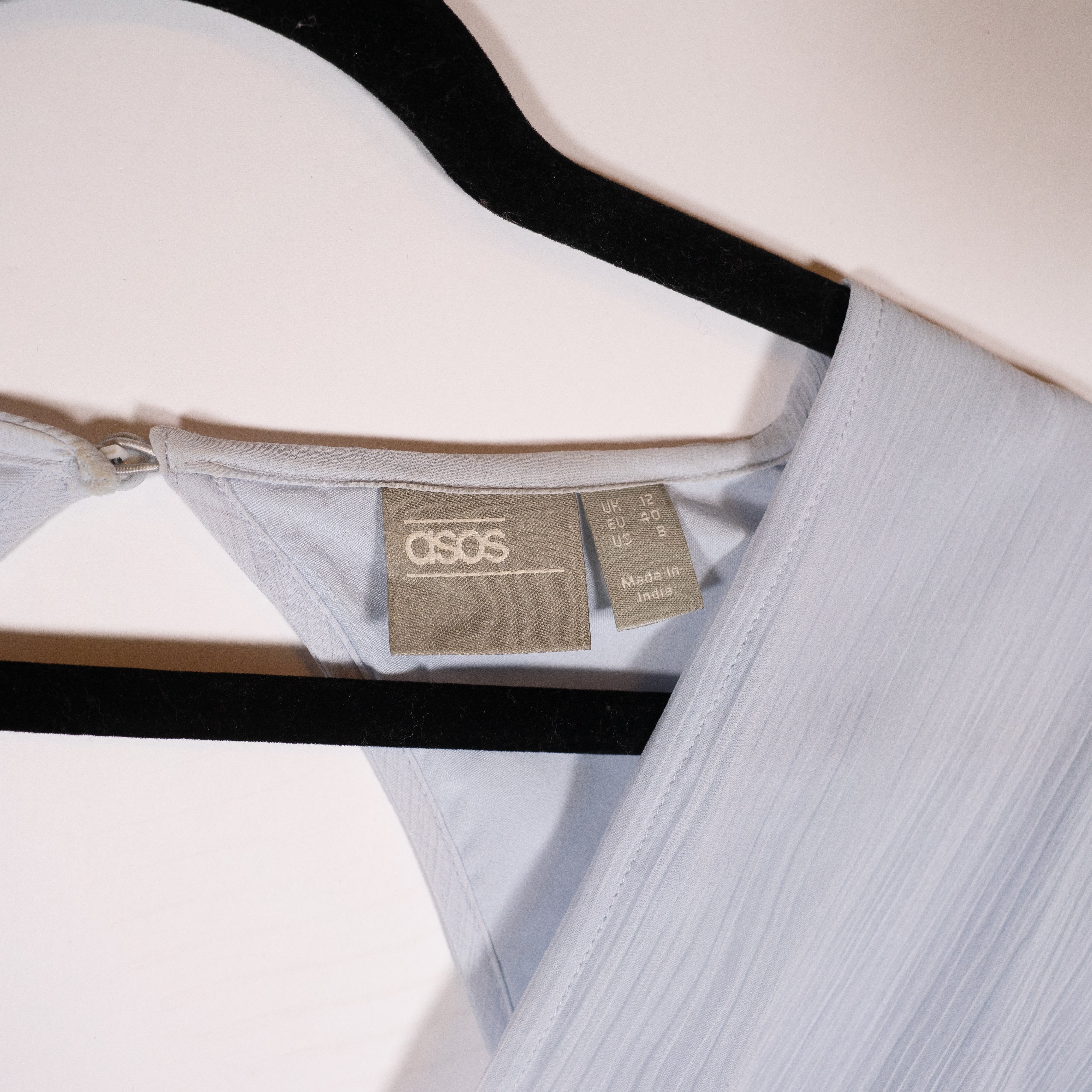 ASOS Lightweight Chiffon Tiered Ruffle V Neck Long Sleeve Pullover Mini Dress 8