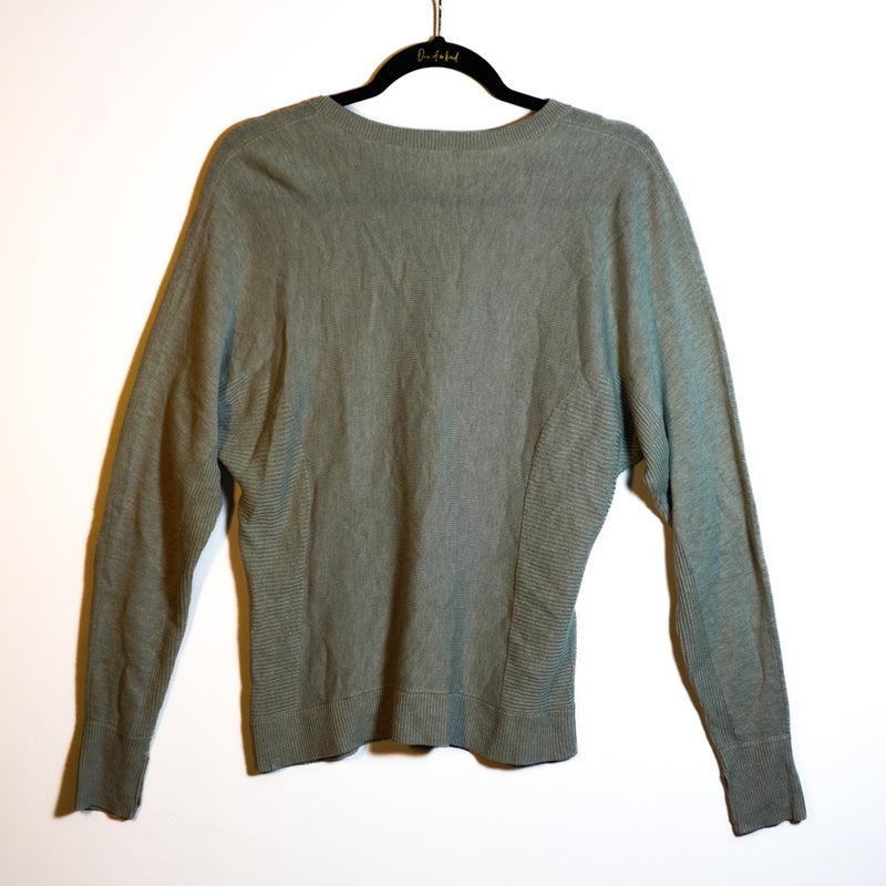 Lululemon Women's Cashlu Knit Pullover Cashmere Sweater Heathered Green Fern 4