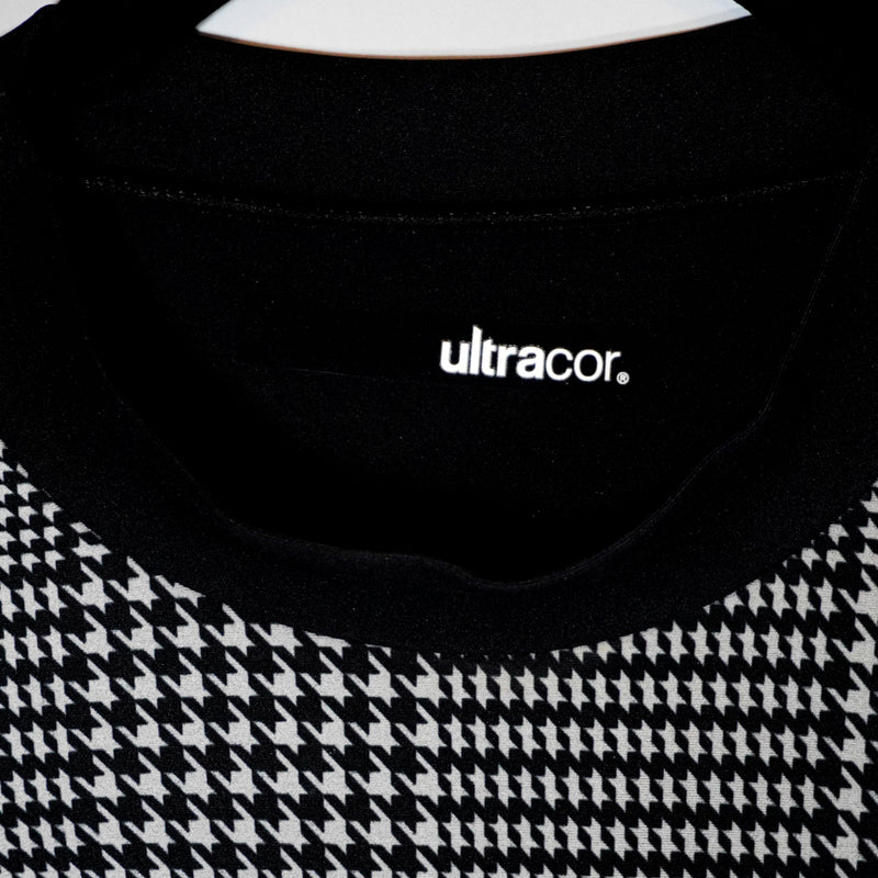 Ultracor 3-D Check Houndstooth Print Pattern Olympic Crew Neck Sweatshirt Small