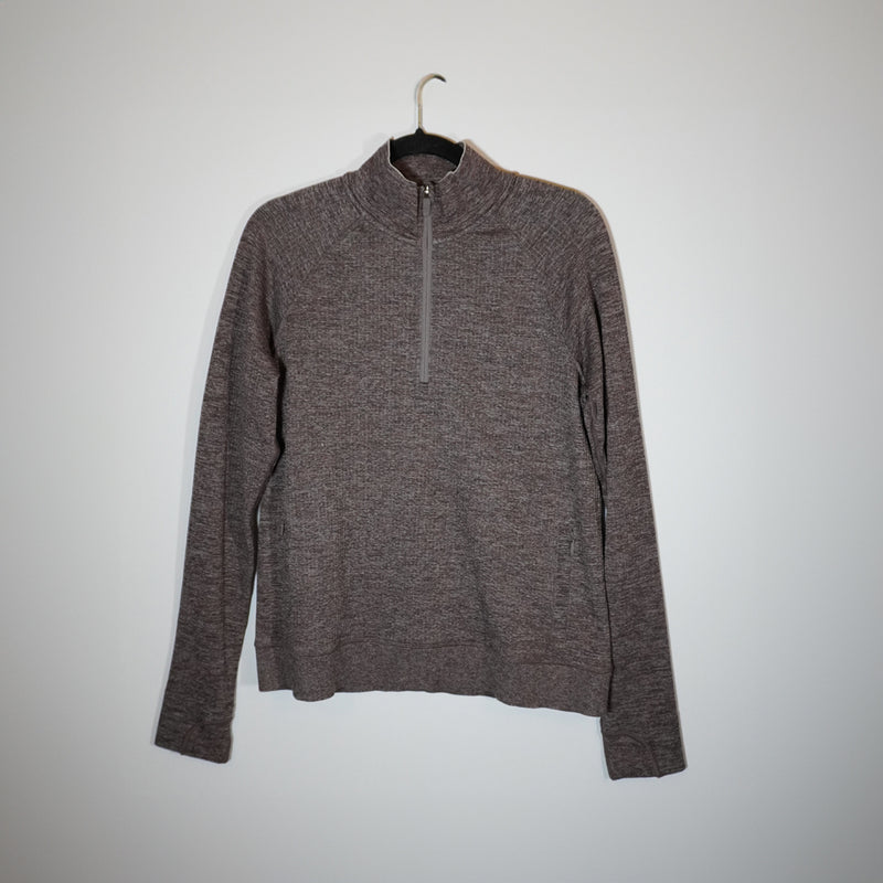 Lululemon Engineered Warmth Half-Zip Chrome Lunar Rock Black Pullover Sweater 10