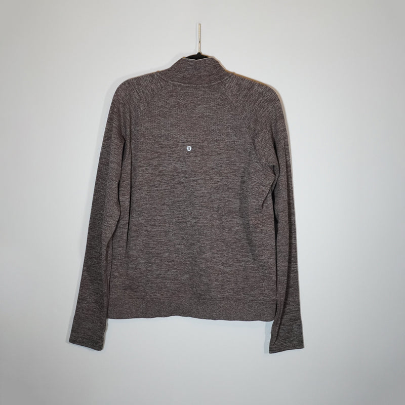 Lululemon Engineered Warmth Half-Zip Chrome Lunar Rock Black Pullover Sweater 10