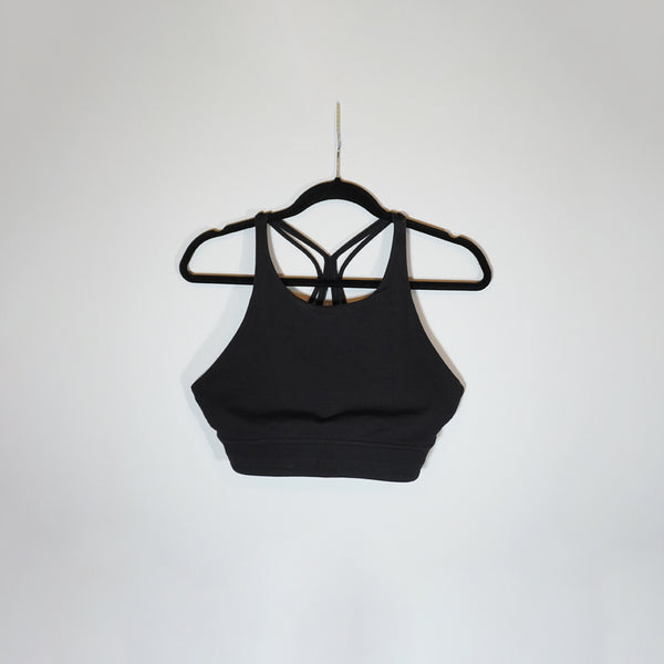 Lululemon Ride And Reflect High Neck Strappy Athletic Work Out Sports Bra Black