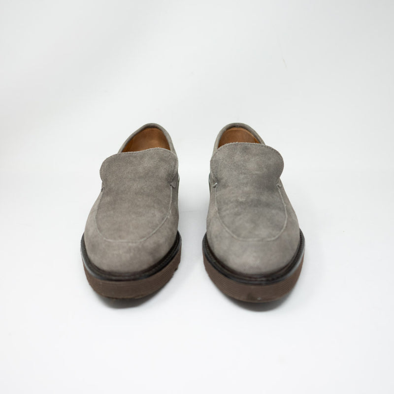 Aquatalia Kelsey Genuine Suede Loafer Metallic Silver Gray Weatherproof Loafers