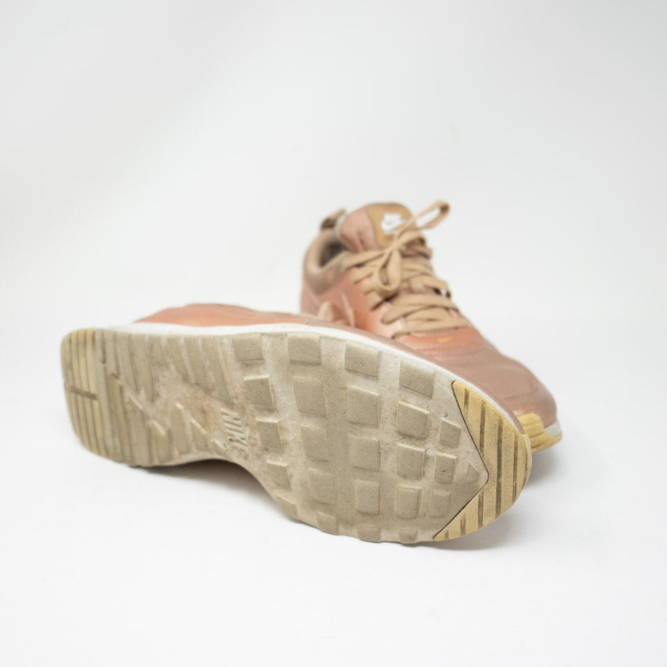 Nike Women's Air Max Thea Se  Gold Metallic Red Bronze Leather Sneakers Shoes