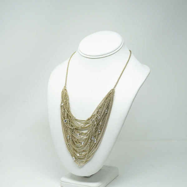Kendra Scott Anastasia Multi Gold Chain Layering Crystal Jewel Necklace