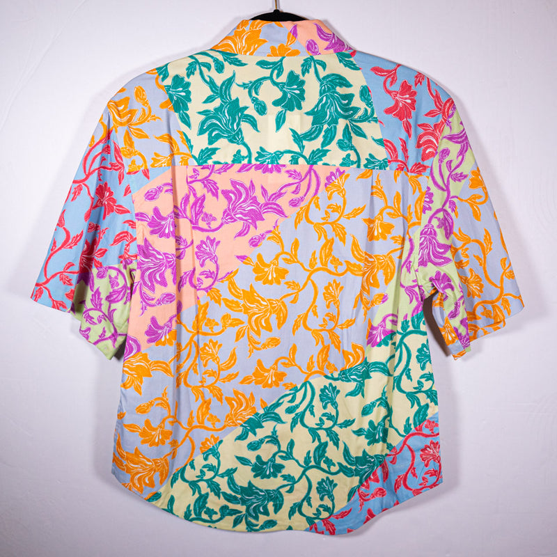 NEW Derek Lam 10 Crosby Keaton Floral Printed Button Front Shirt Blouse Top 8