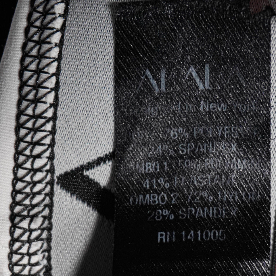 Alala Crest T-Back Cami Athletic Work Out White Black Logo Sports Bra Small