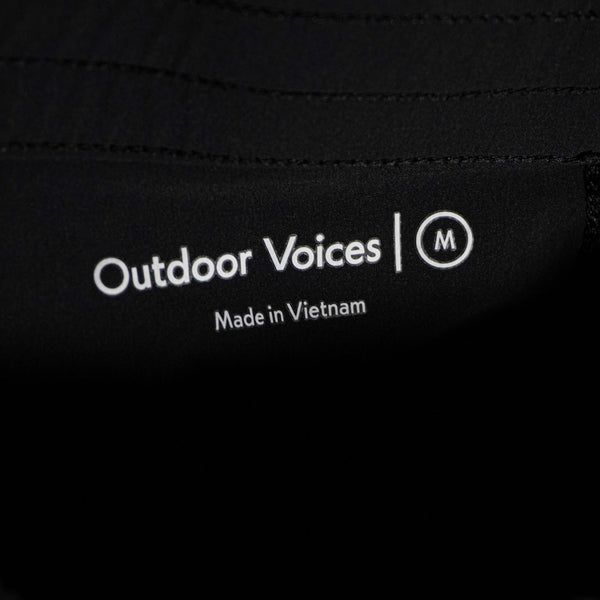 Outdoor Voices Mid Rise Water Resistant Ankle Crop Athletic Work Out Pants Black