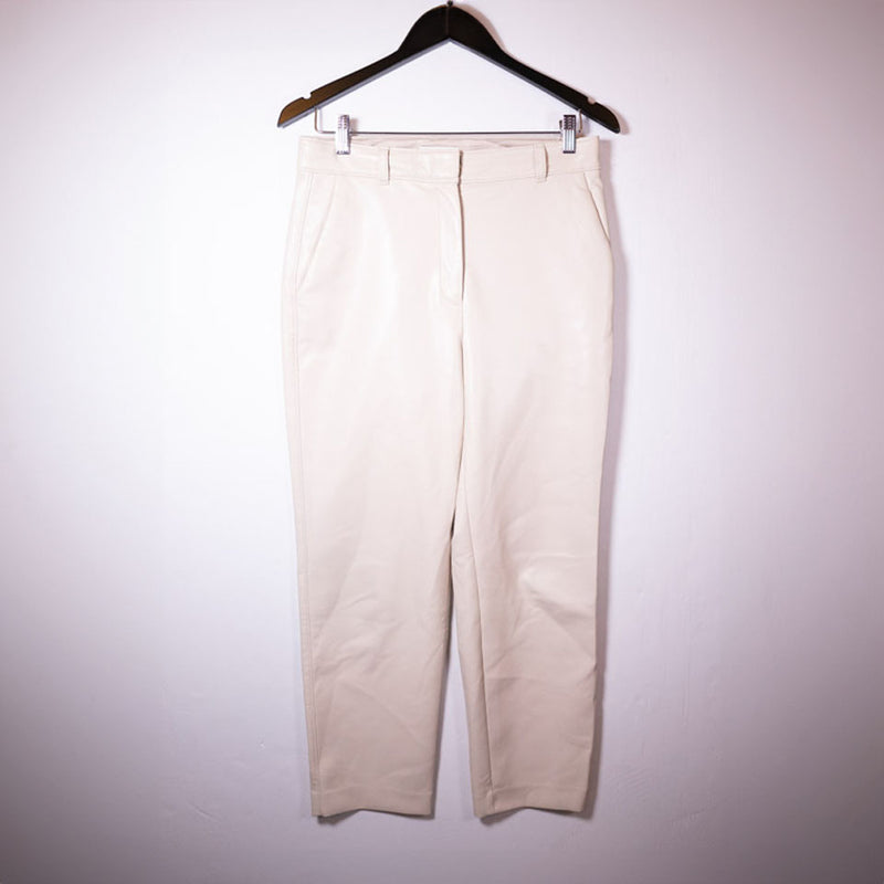 Babaton Aritzia Command Faux Vegan Leather Mid Rise Ankle Crop Trouser Pants 6