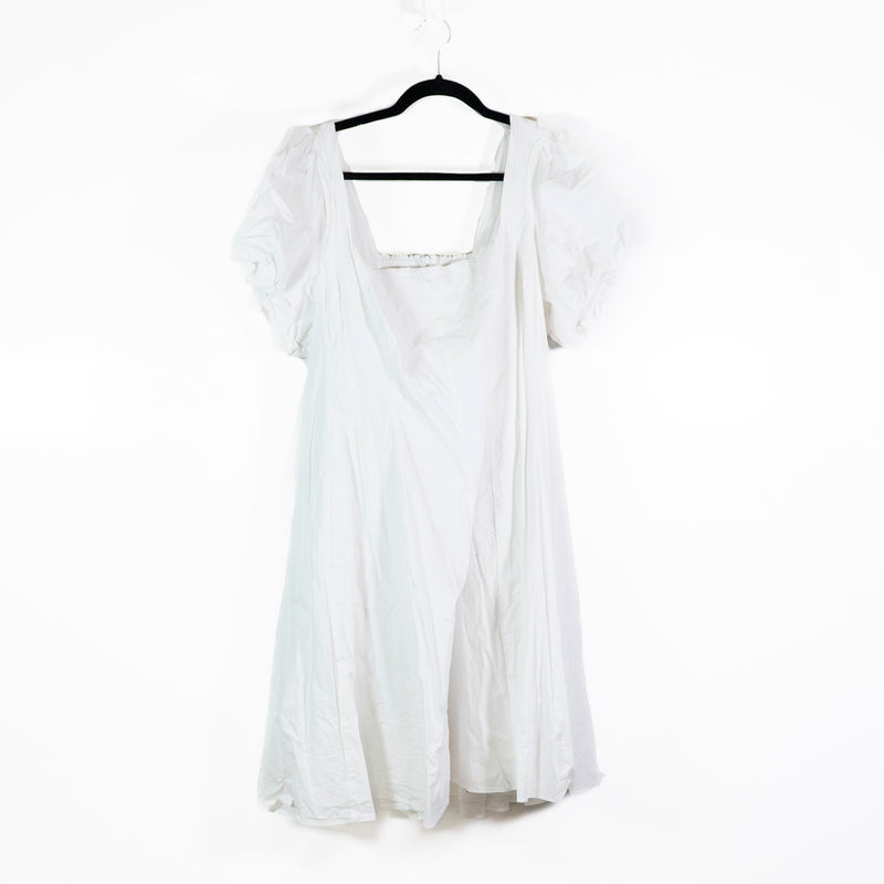 Show Me Your Mumu Mia Cotton Poplin Stretch Pullover Mini Dress White 2X
