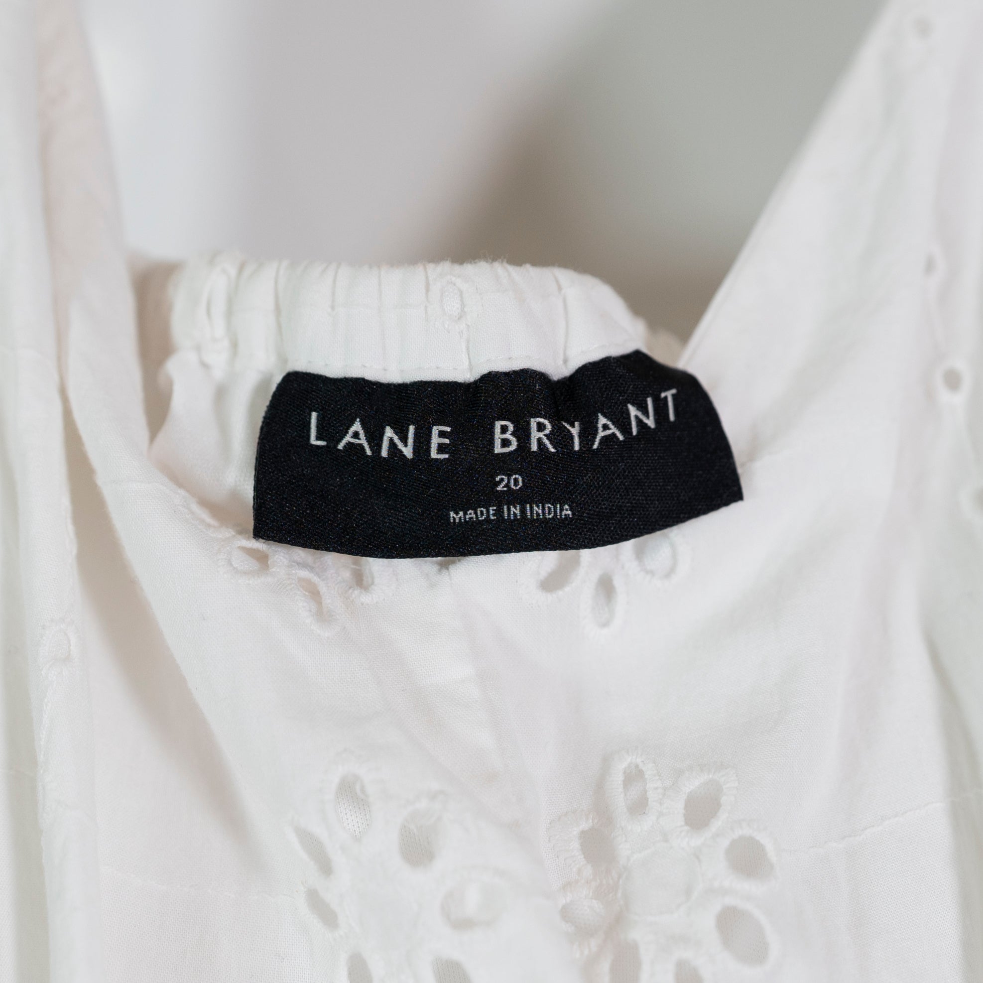 Lane Bryant Women's Cotton Allover Eyelet Lace Tiered Maxi Dress White 20