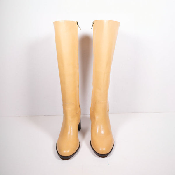 NEW Madewell The Selina Genuine Leather Block High Heel Knee High Boots Shoes