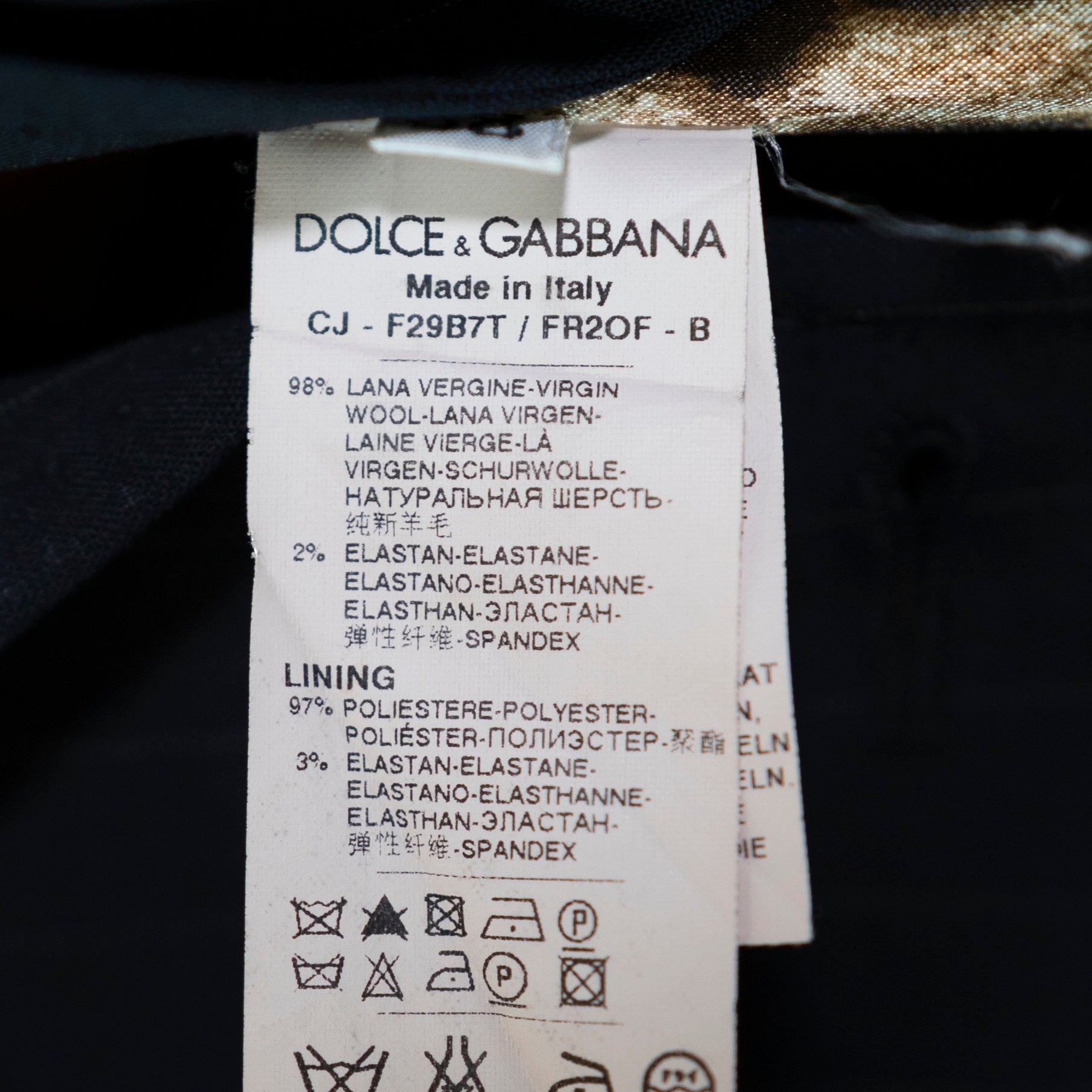 Dolce & Gabbana Made In Italy Wool Pin Stripe Leopard Lined Blazer Jacket 38/S