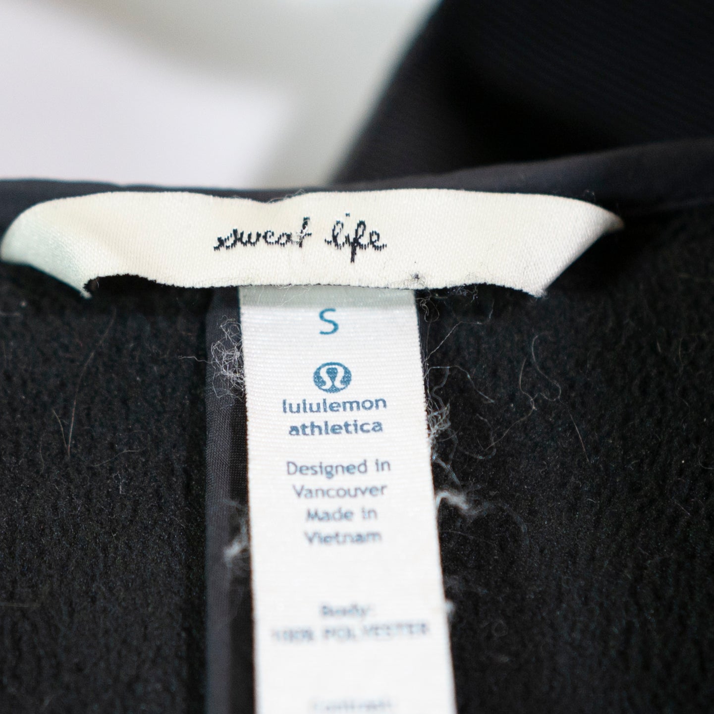 Lululemon Savasana Softshell II Hooded Jacket Coat Camp Check Black Soot Light S