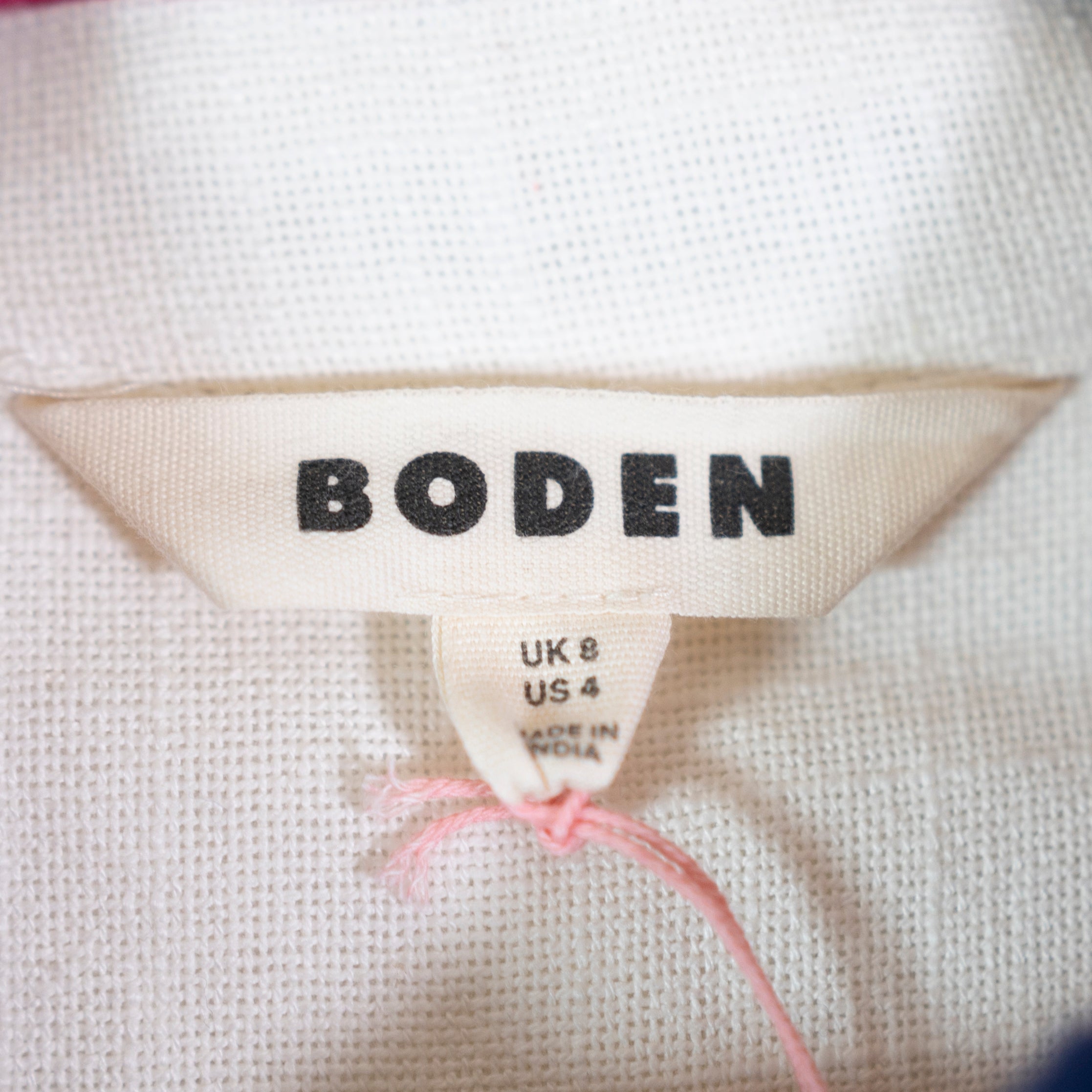 Boden Abstract Embroidered Cotton Souvenir Coat Multi Ornamental Wave in Blue 4